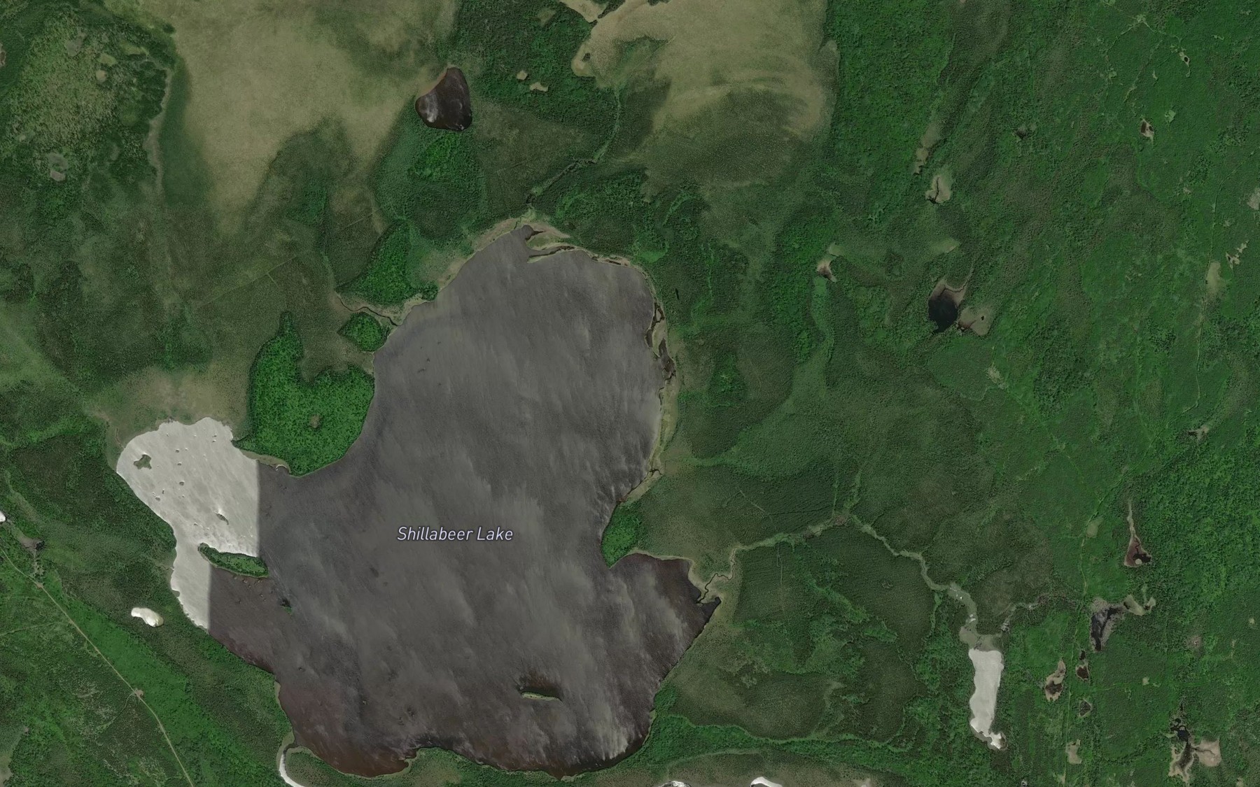 Satellite map of the Moon Creek