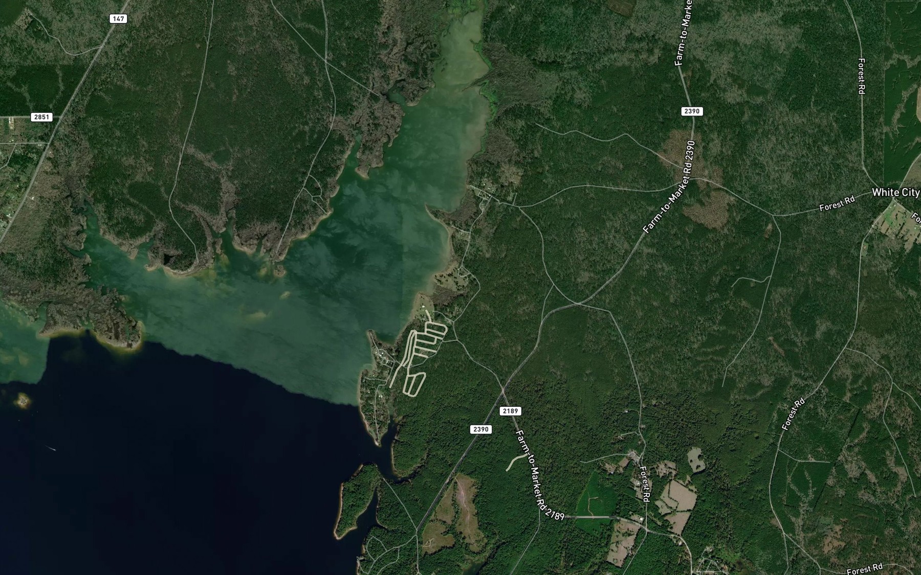 Satellite map of the Blackbum Branch