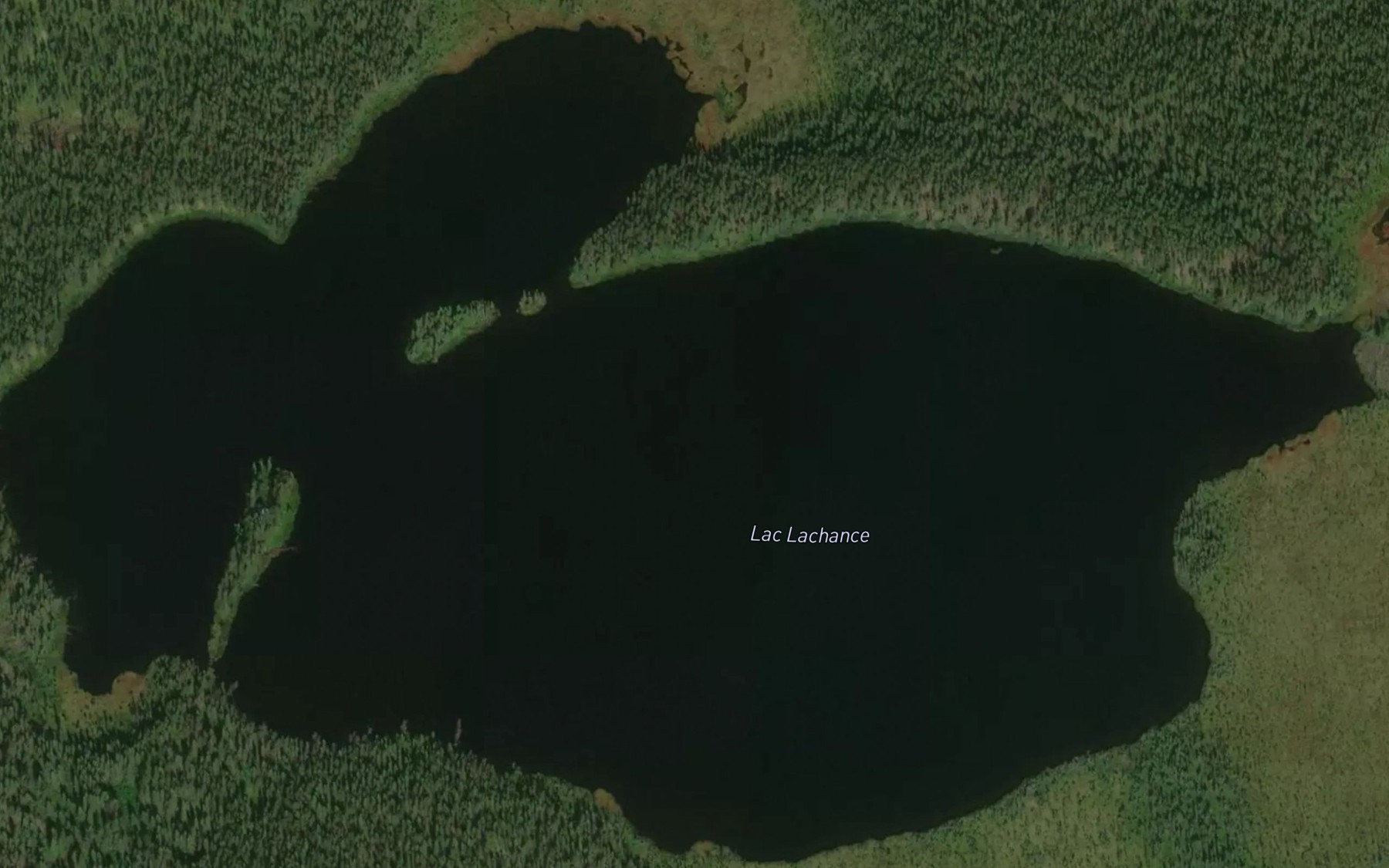 Satellite map of the Lac Lachance