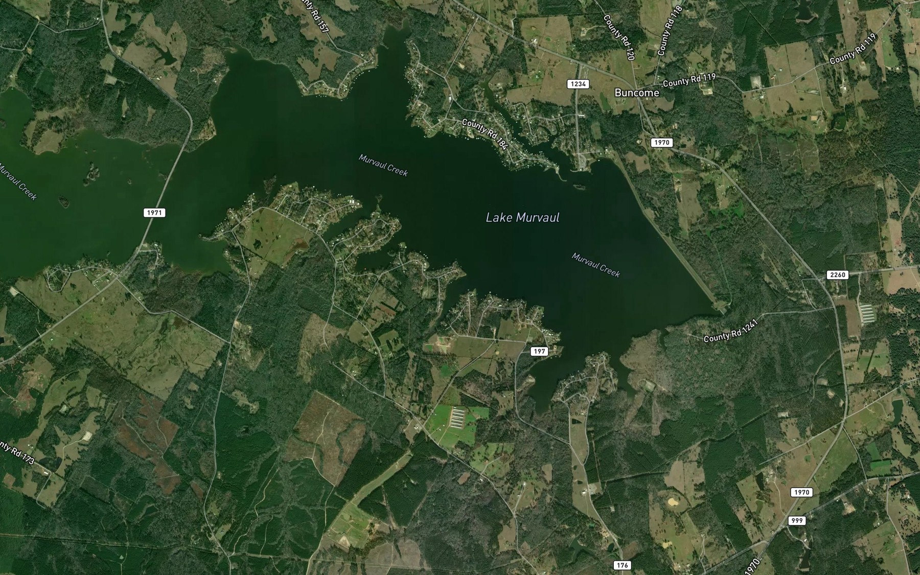 Satellite map of the Witherspoon Branch