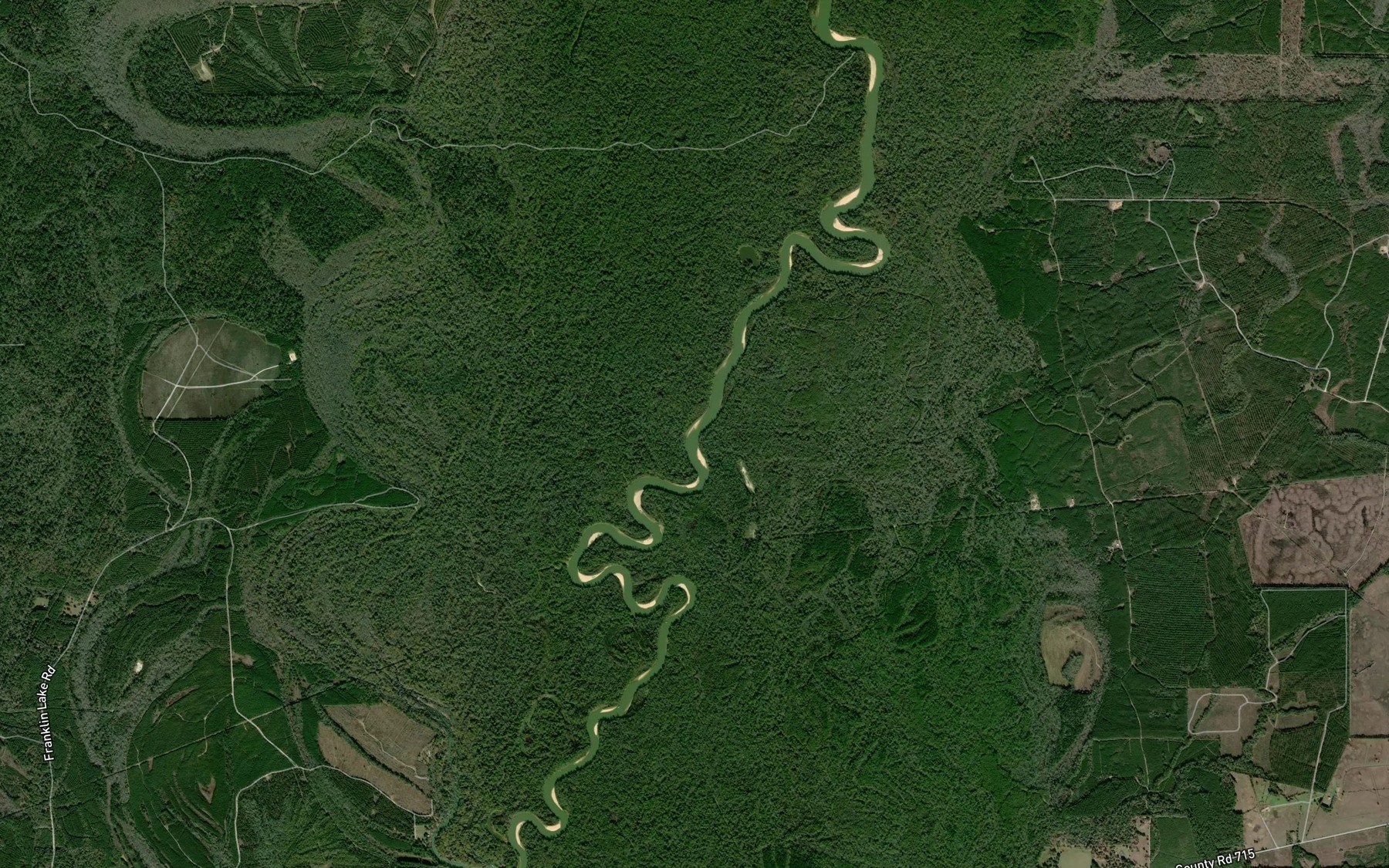 Satellite map of the Old Stove Bend