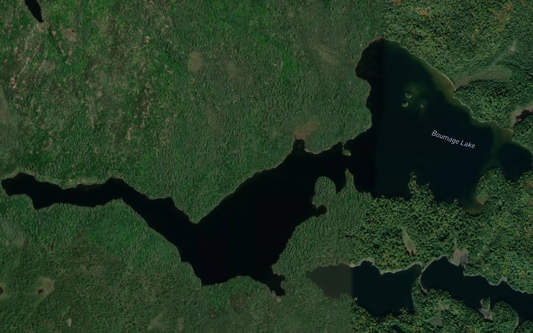 Satellite map of the Boumage Lake