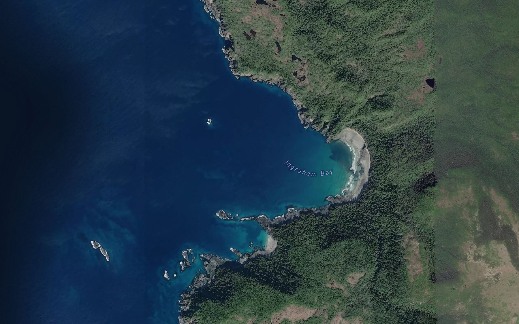 Satellite map of the Ingraham Bay