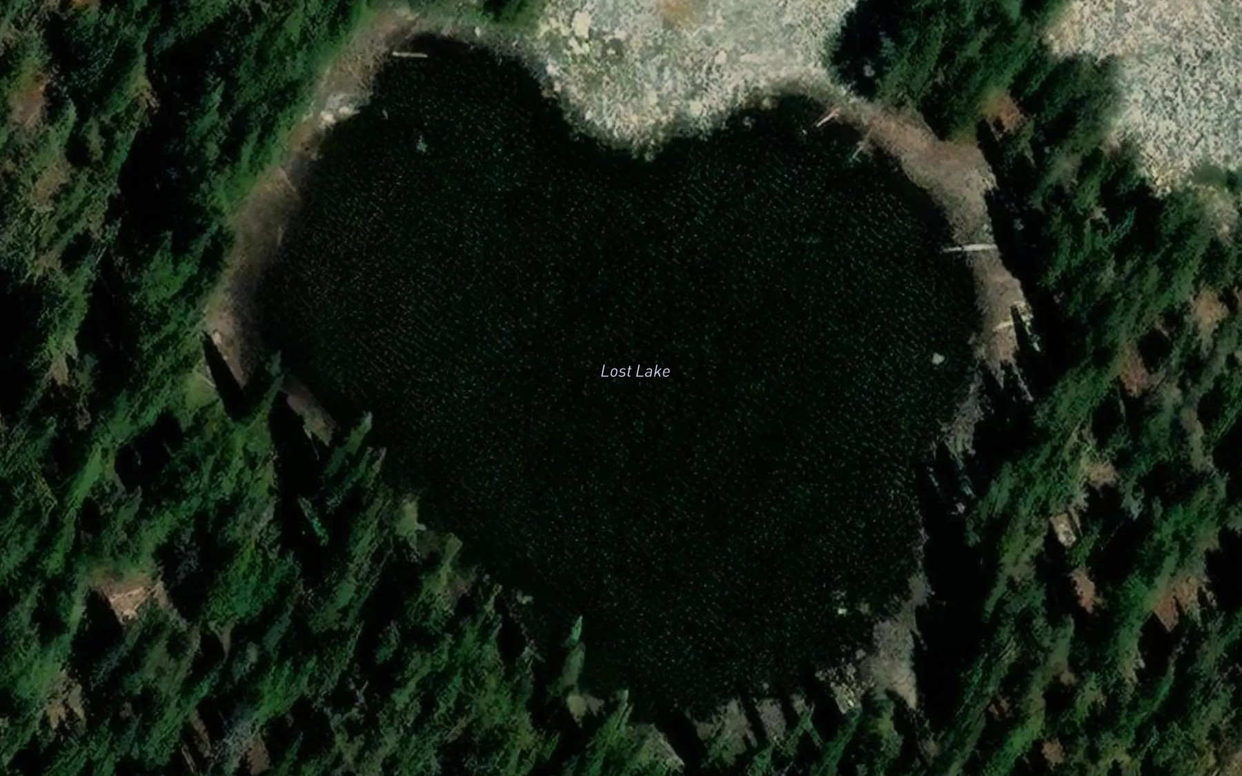 Satellite map of the Lost Lake