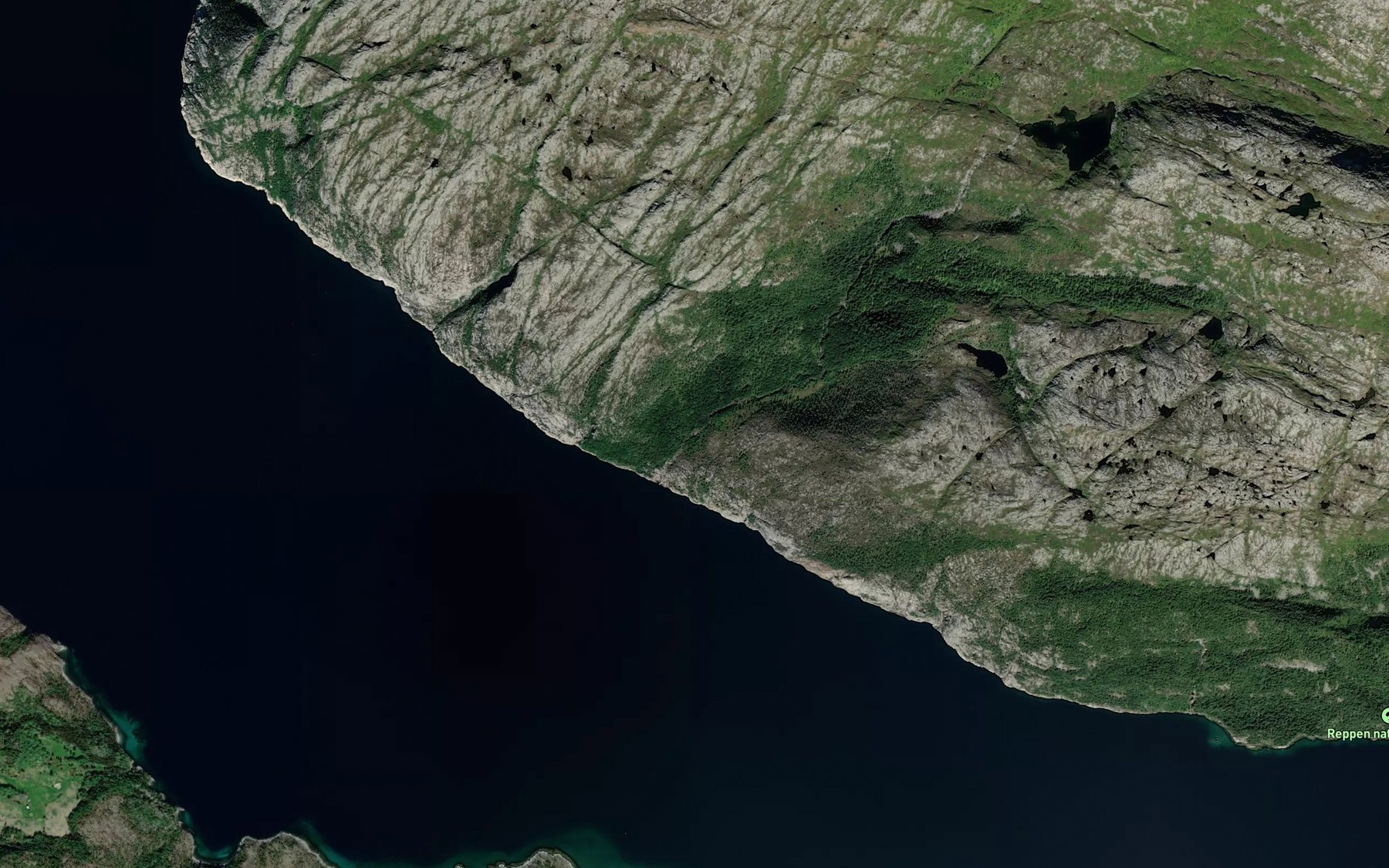 Satellite map of the Saeteraa