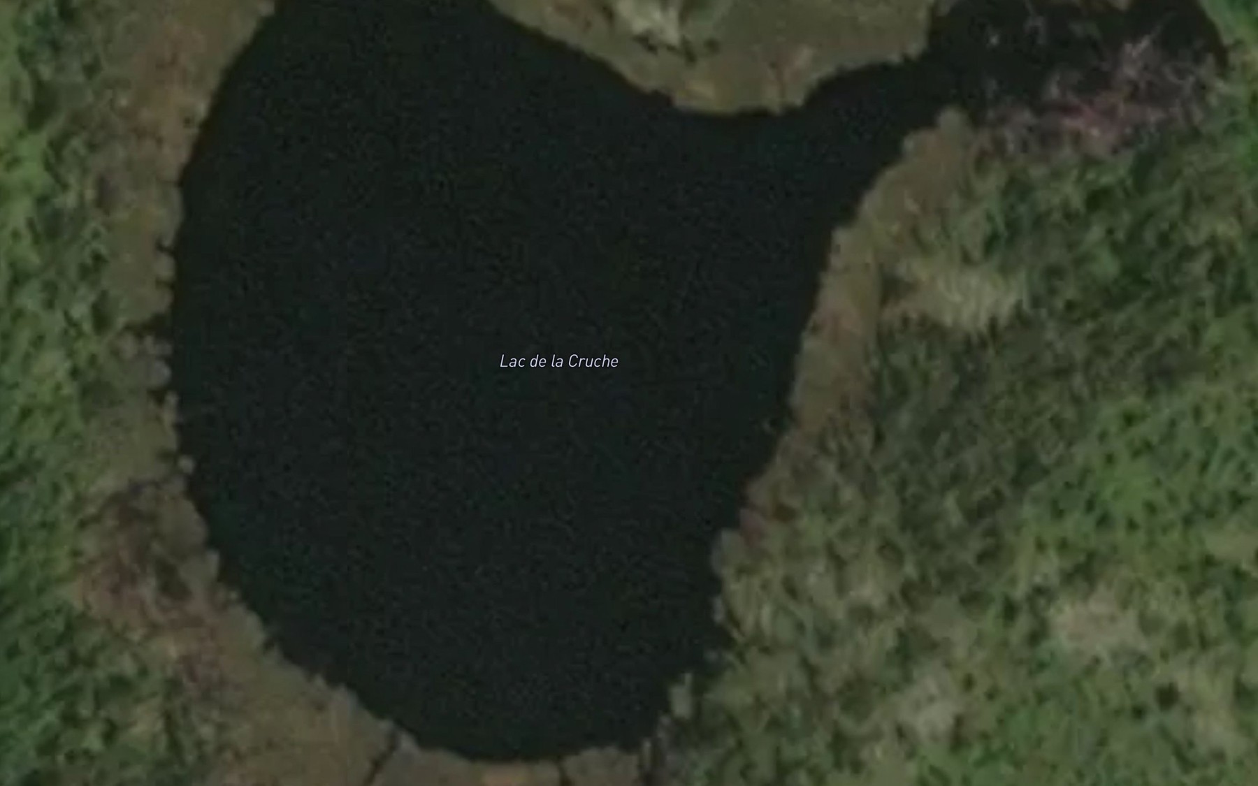Satellite map of the Lac de la Cruche