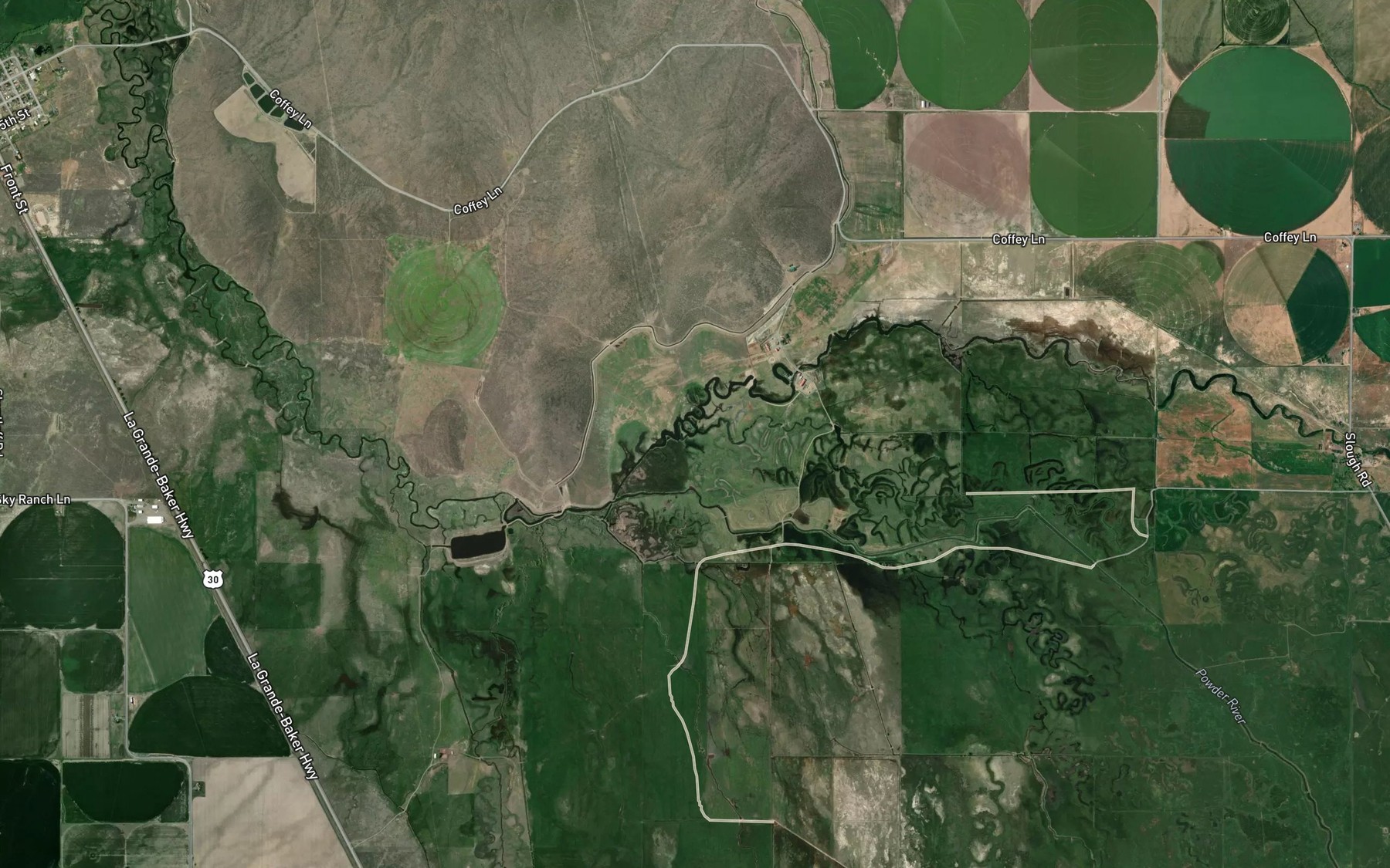 Satellite map of the Mid Slough