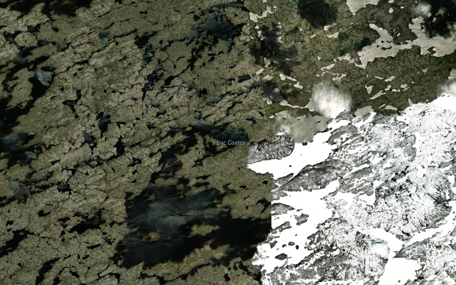 Satellite map of the Lac Coates
