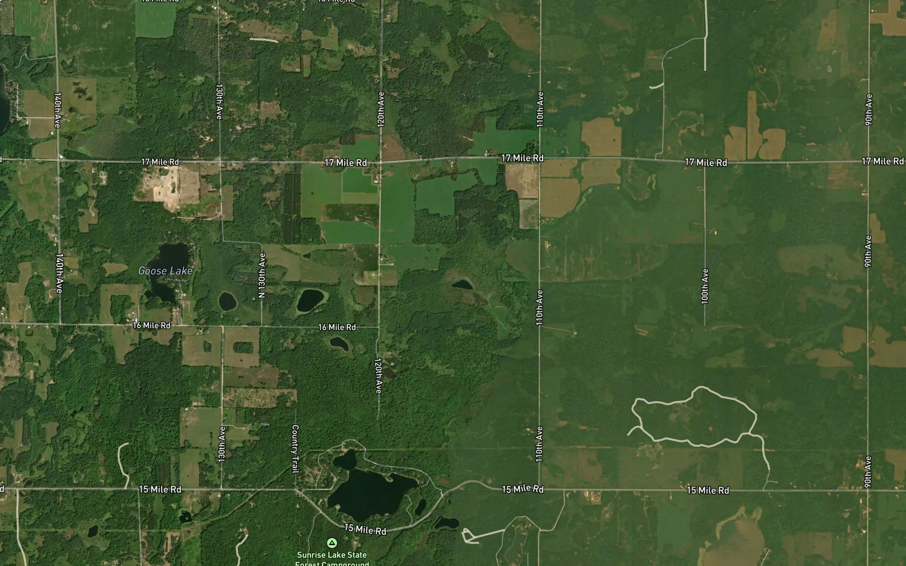 Satellite map of the Lost Lake