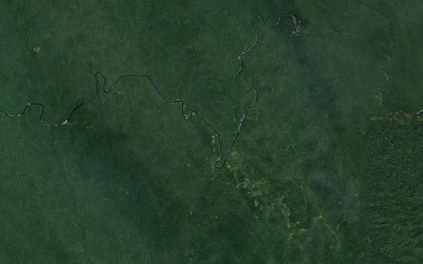 Satellite map of the Pawro Creek
