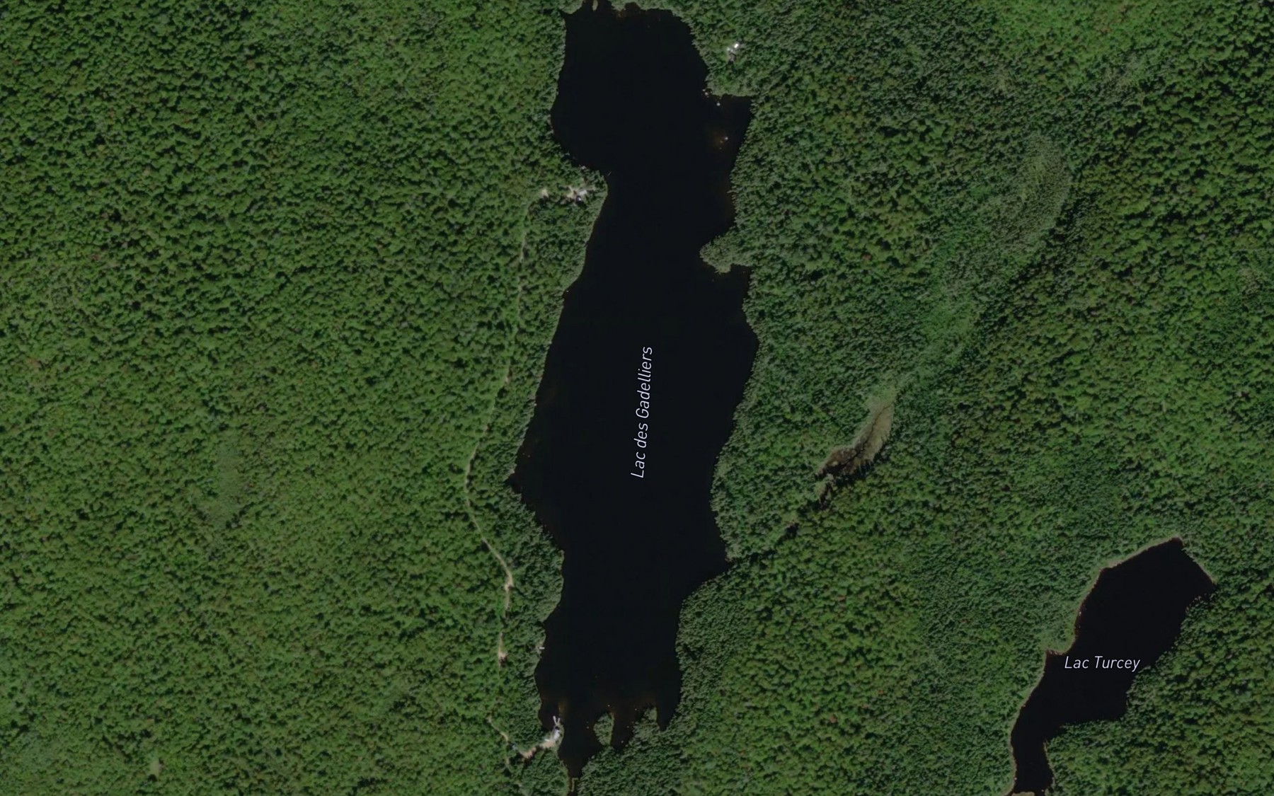 Satellite map of the Lac des Gadelliers