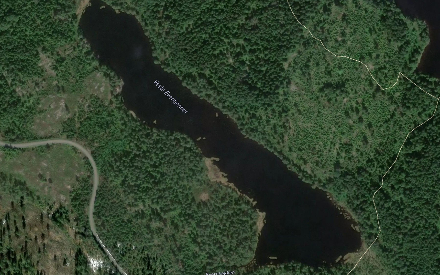 Satellite map of the Eventjernet,vesle