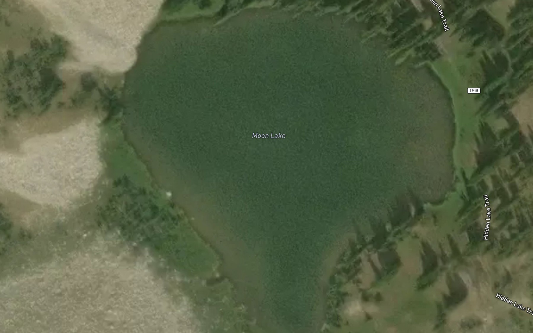 Satellite map of the Moon Lake