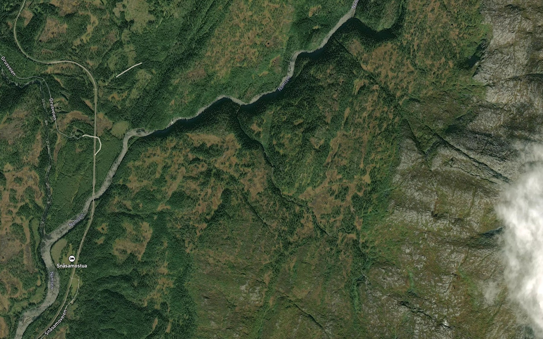 Satellite map of the Litl-Steinaa