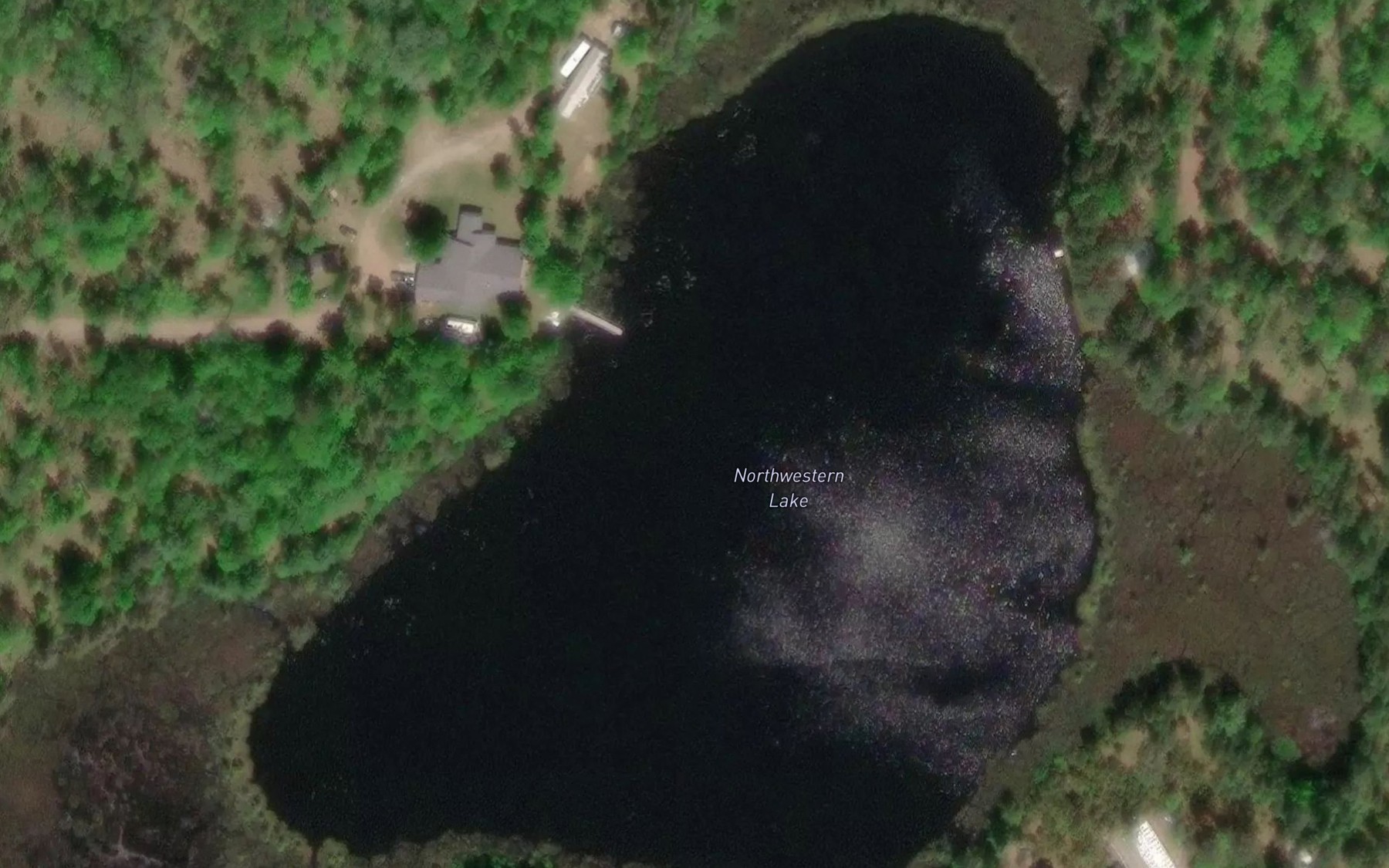 Satellite map of the Northwestern Lake