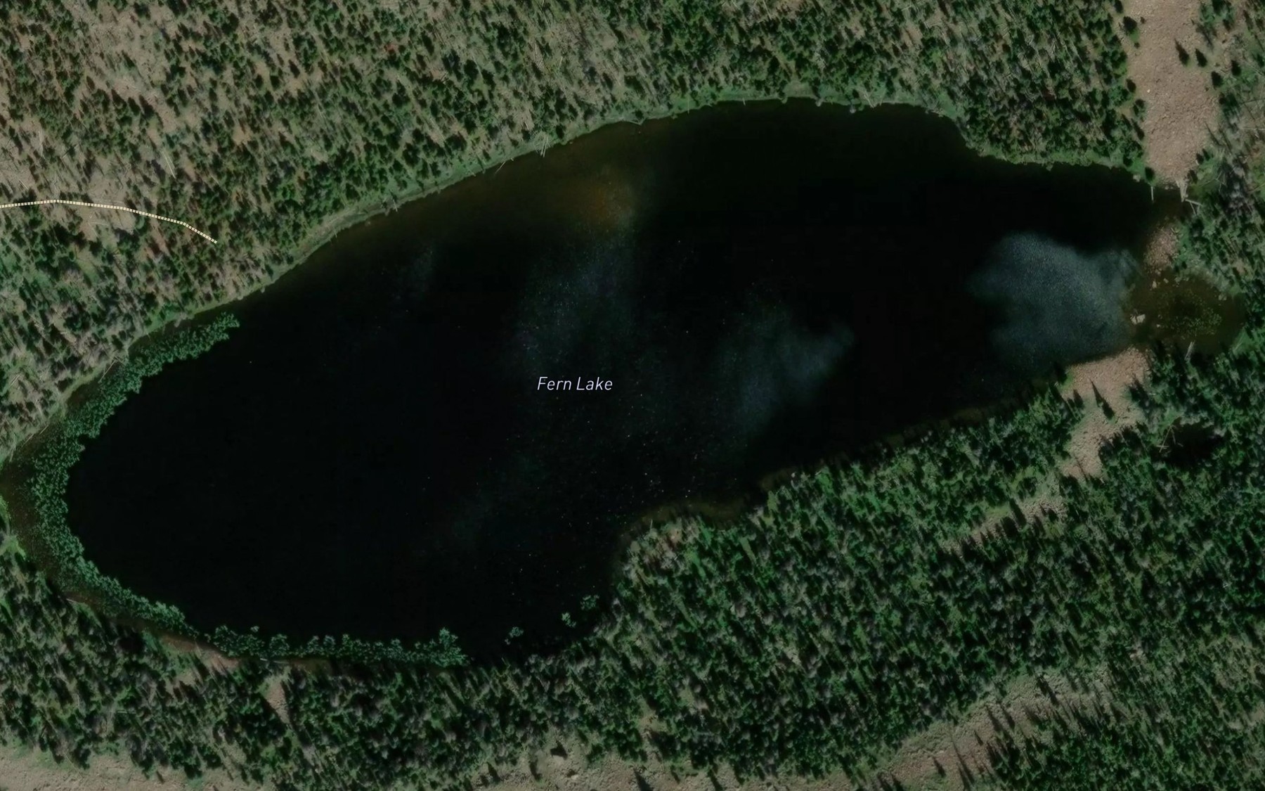 Satellite map of the Fern Lake