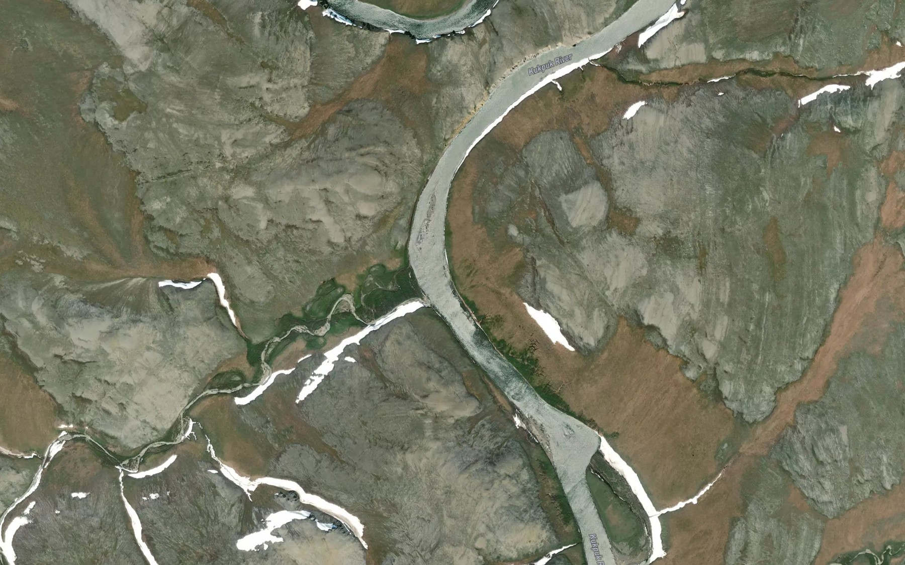 Satellite map of the Kokirat Creek