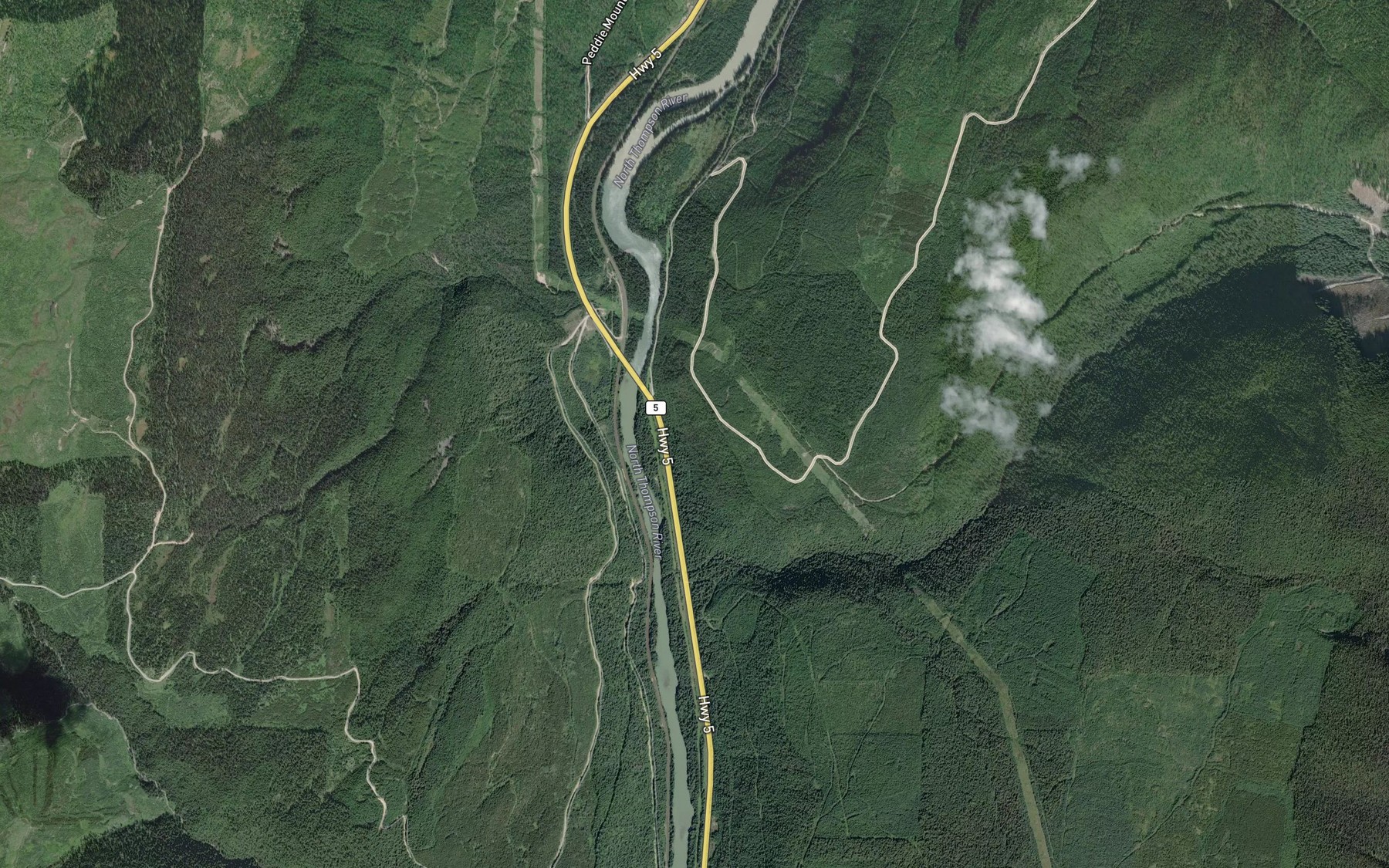 Satellite map of the Froth Creek