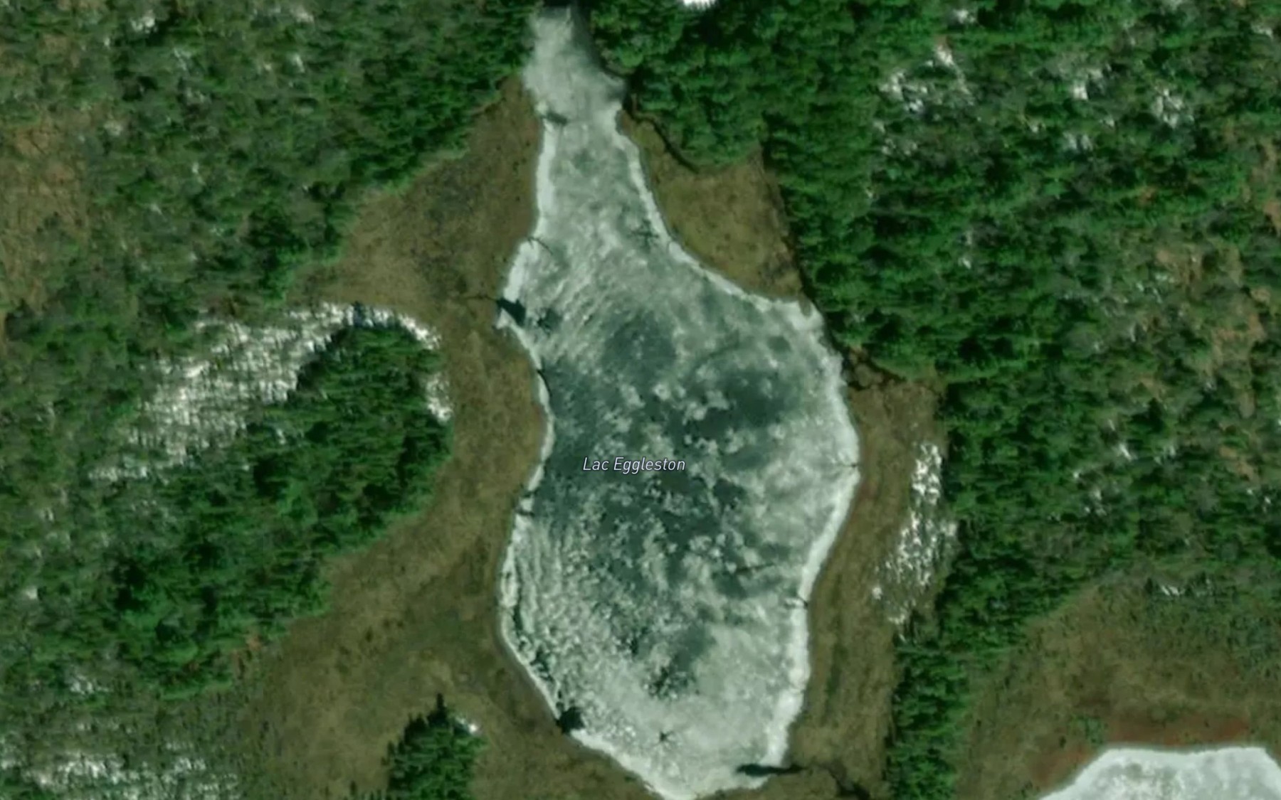 Satellite map of the Lac Eggleston