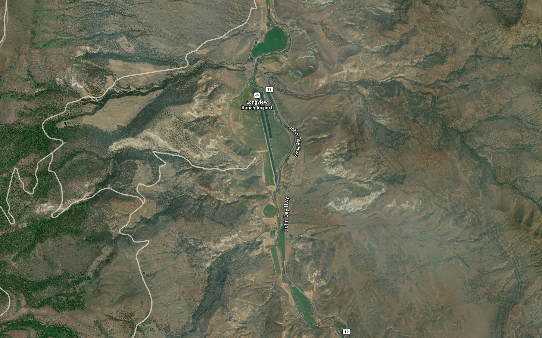 Satellite map of the Deep Creek