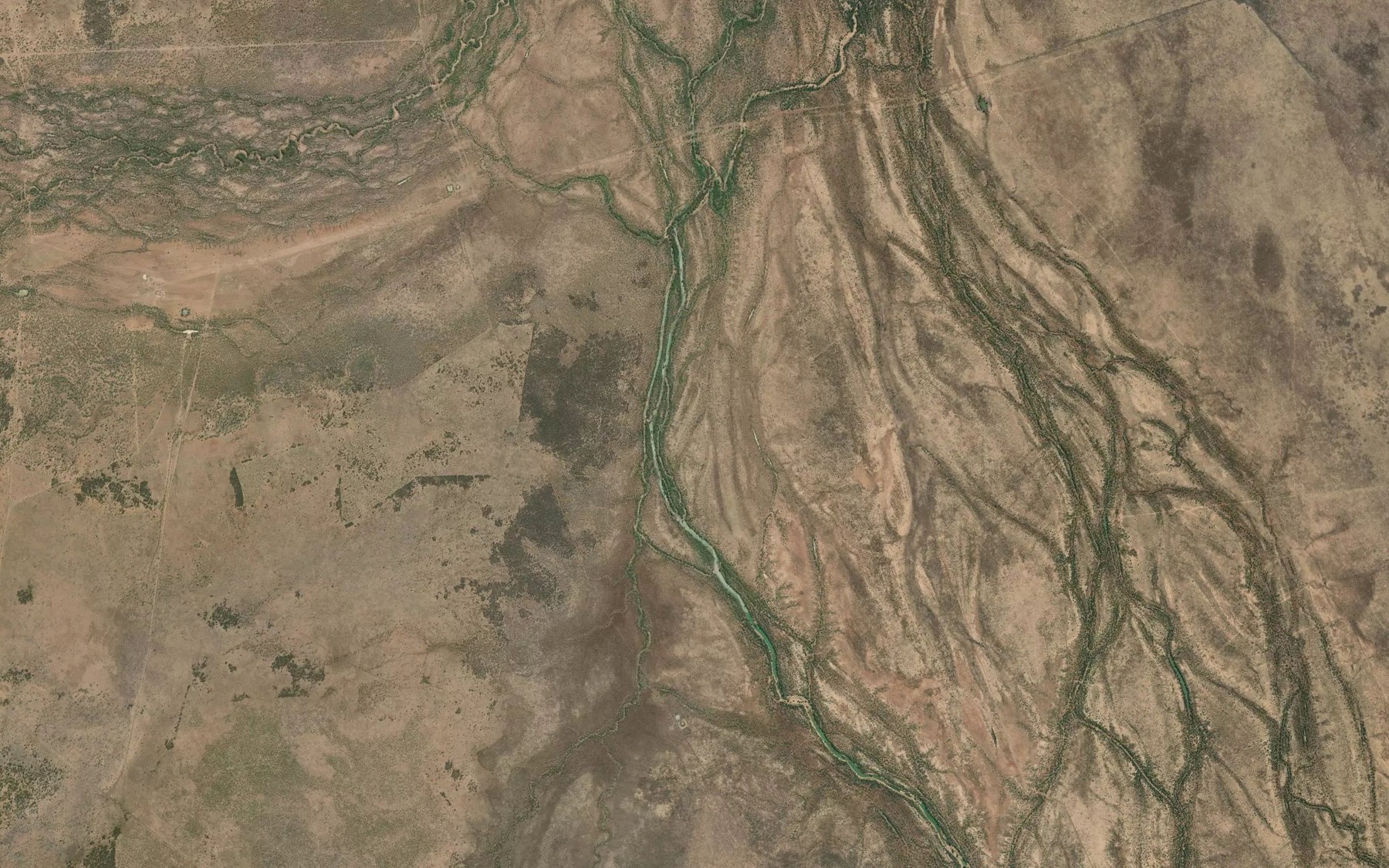 Satellite map of the Calico Creek