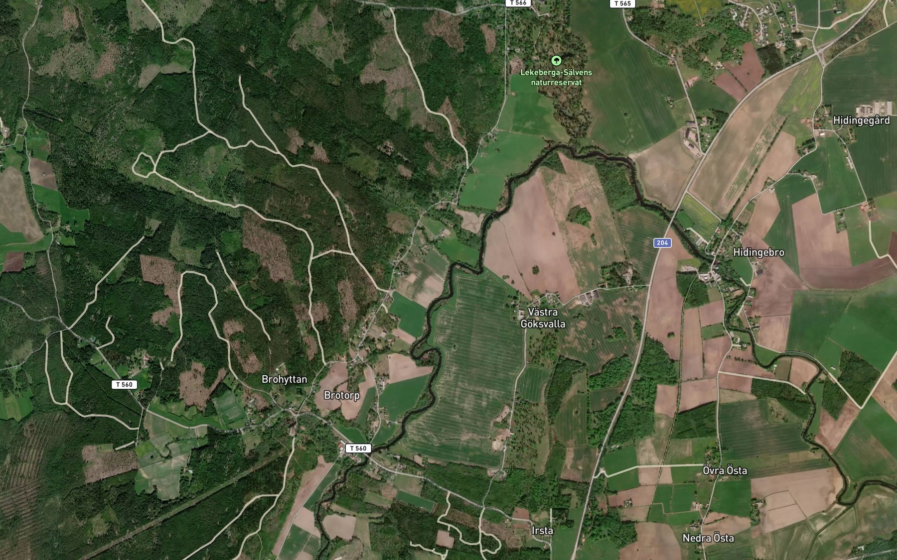 Satellite map of the Garphyttean