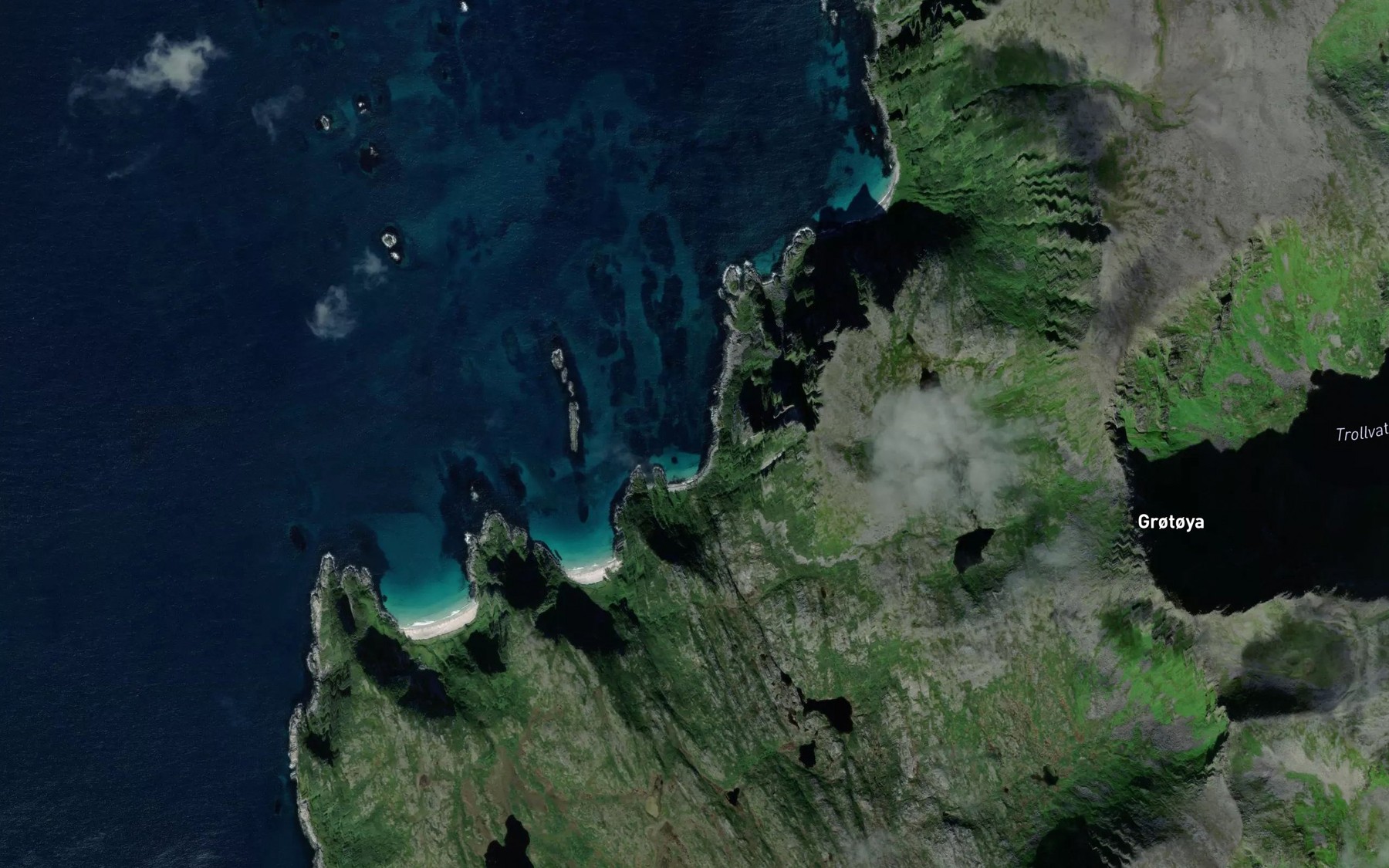 Satellite map of the Nordre Sandvika