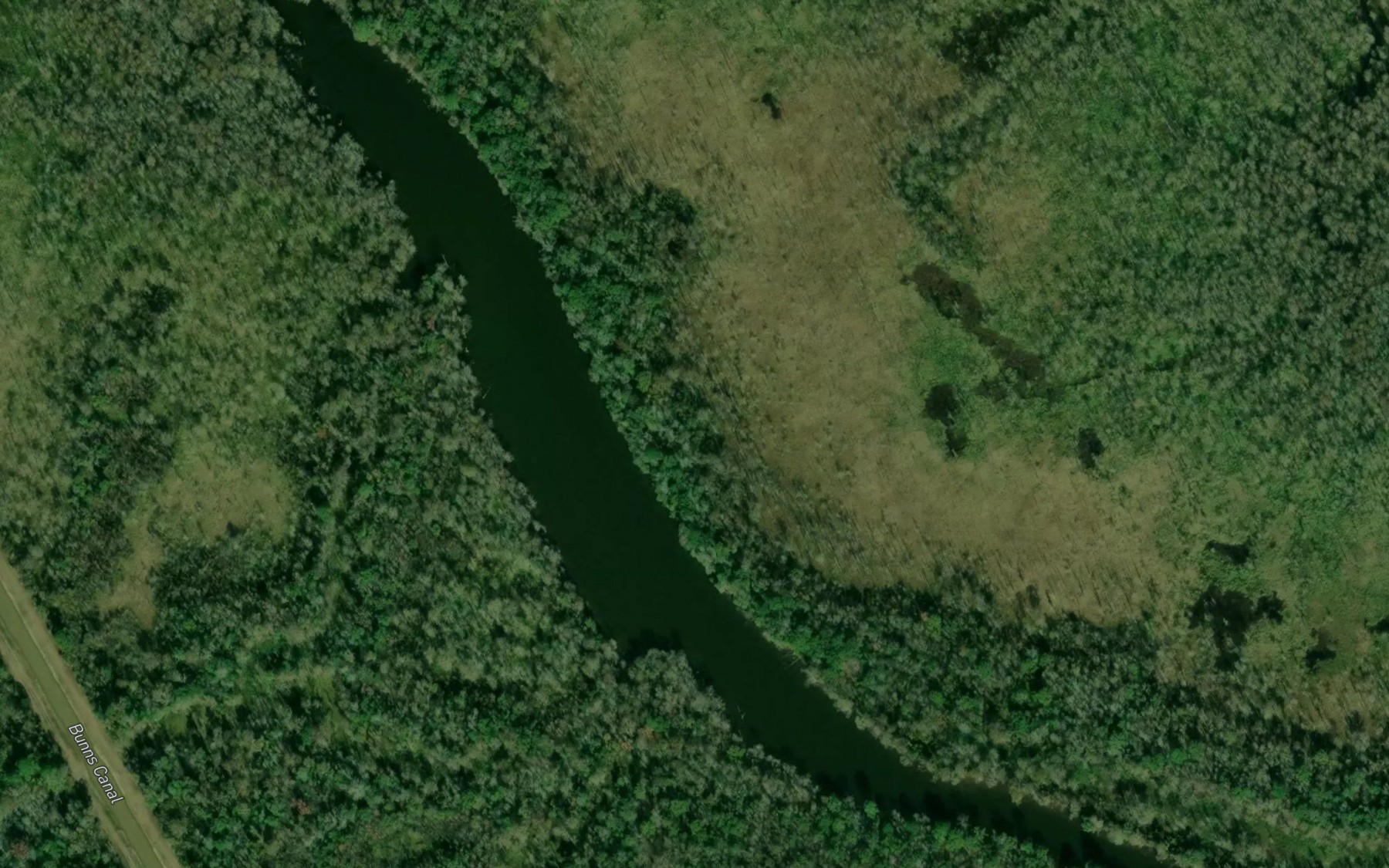 Satellite map of the Lake Bayou