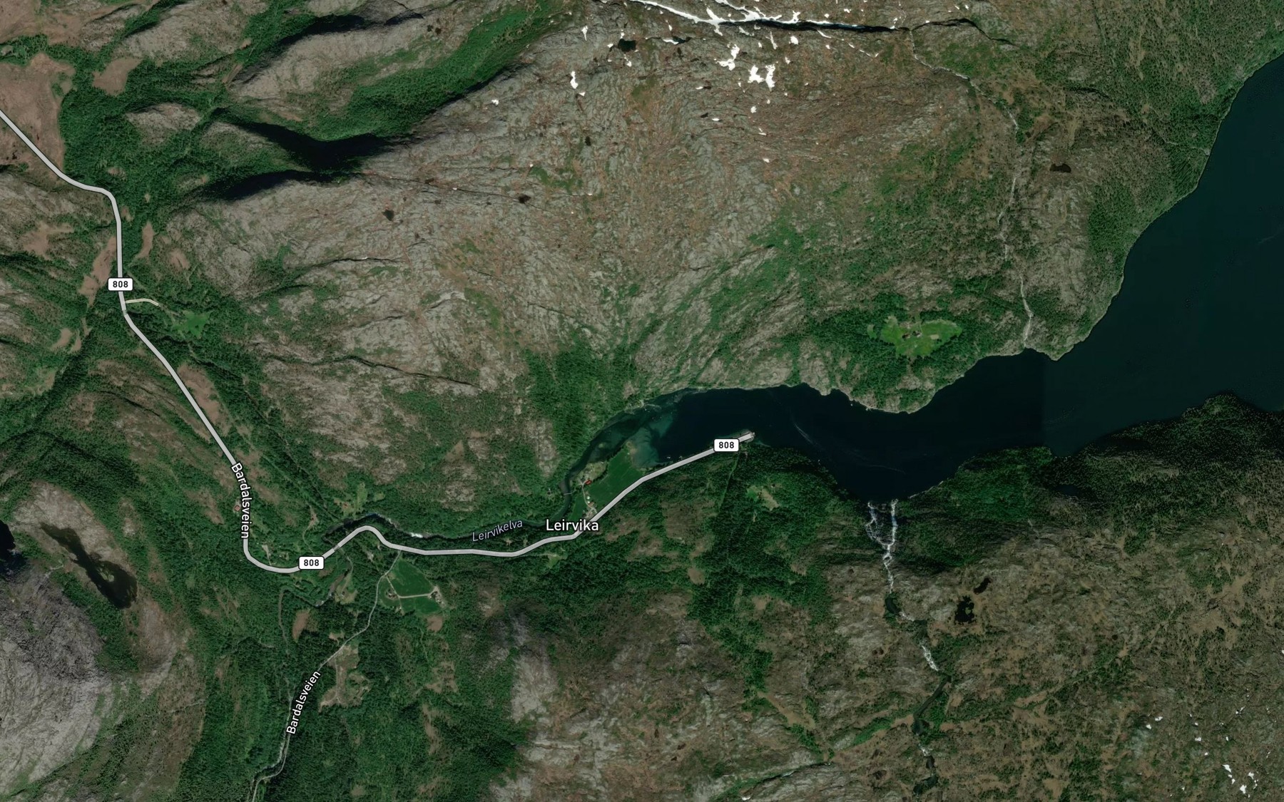 Satellite map of the Kalvika