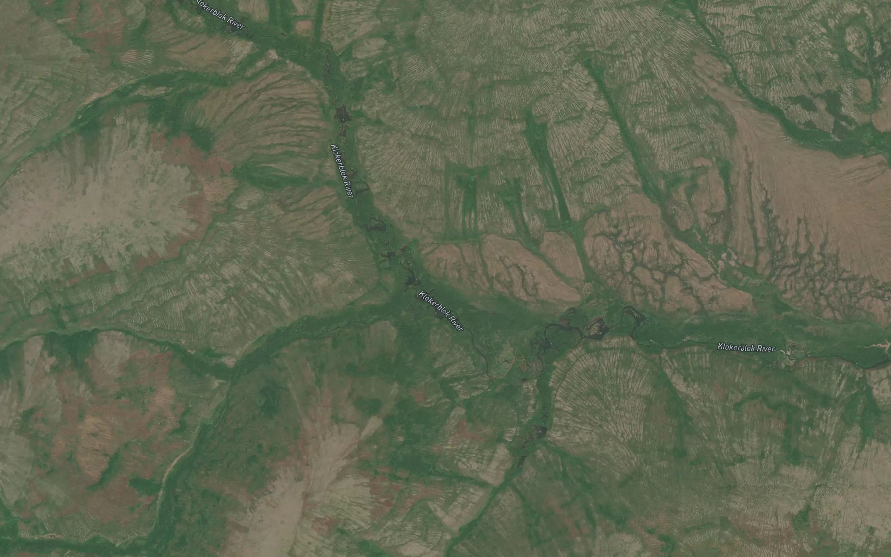 Satellite map of the O'Brien Creek