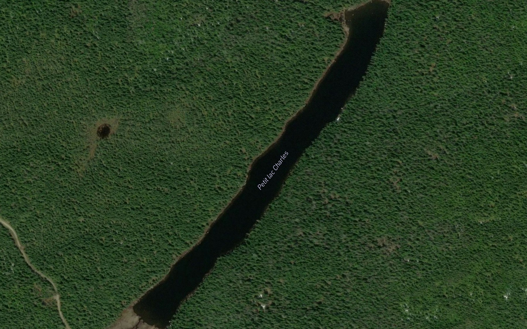 Satellite map of the Petit lac Charles