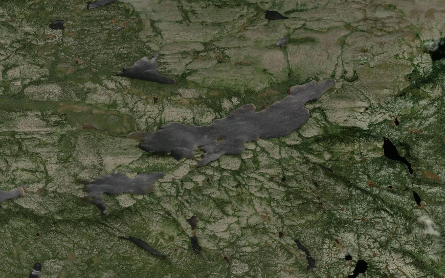 Satellite map of the Lac Kayskwausit