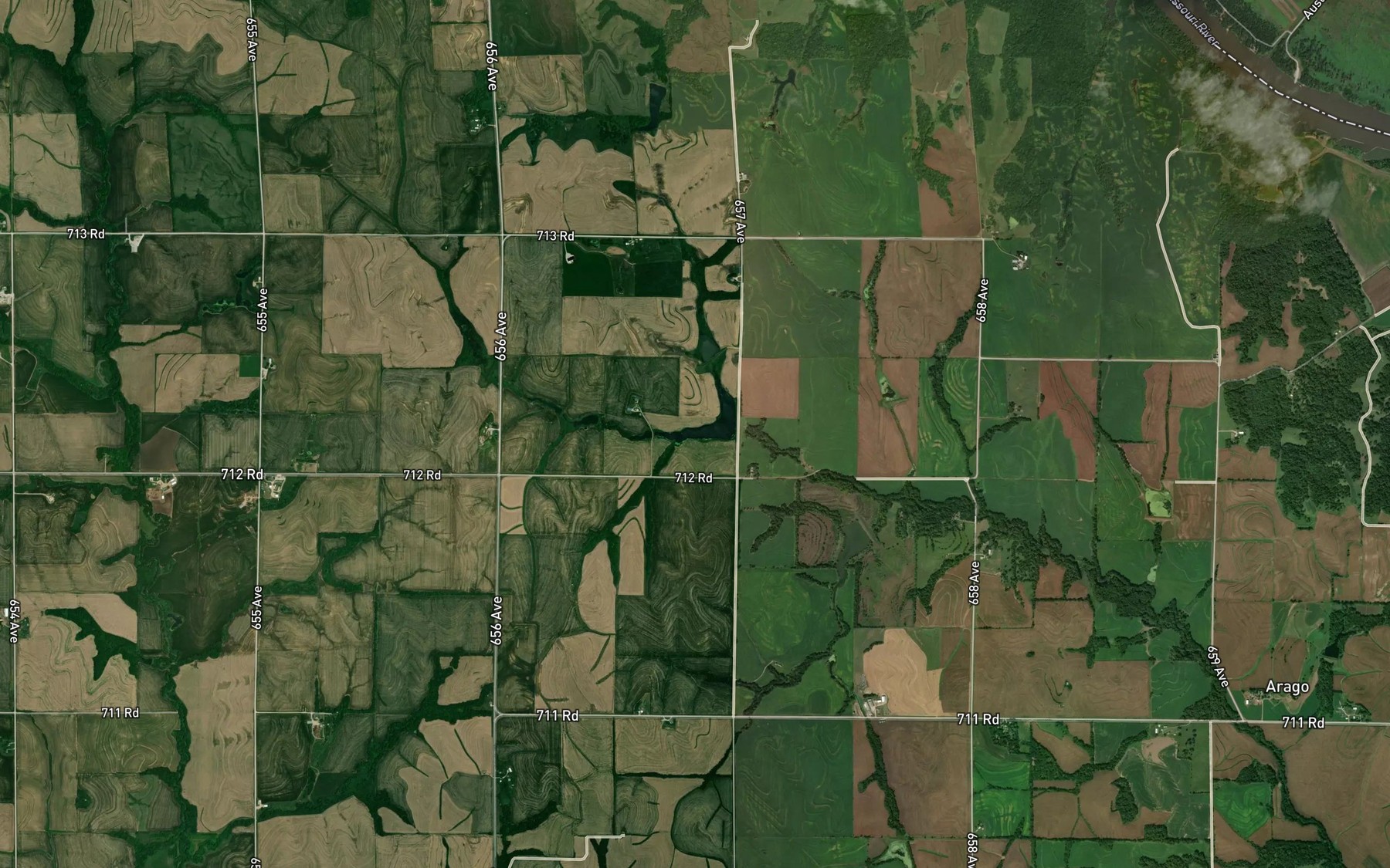 Satellite map of the Winnebago Creek Reservoir 41-3A
