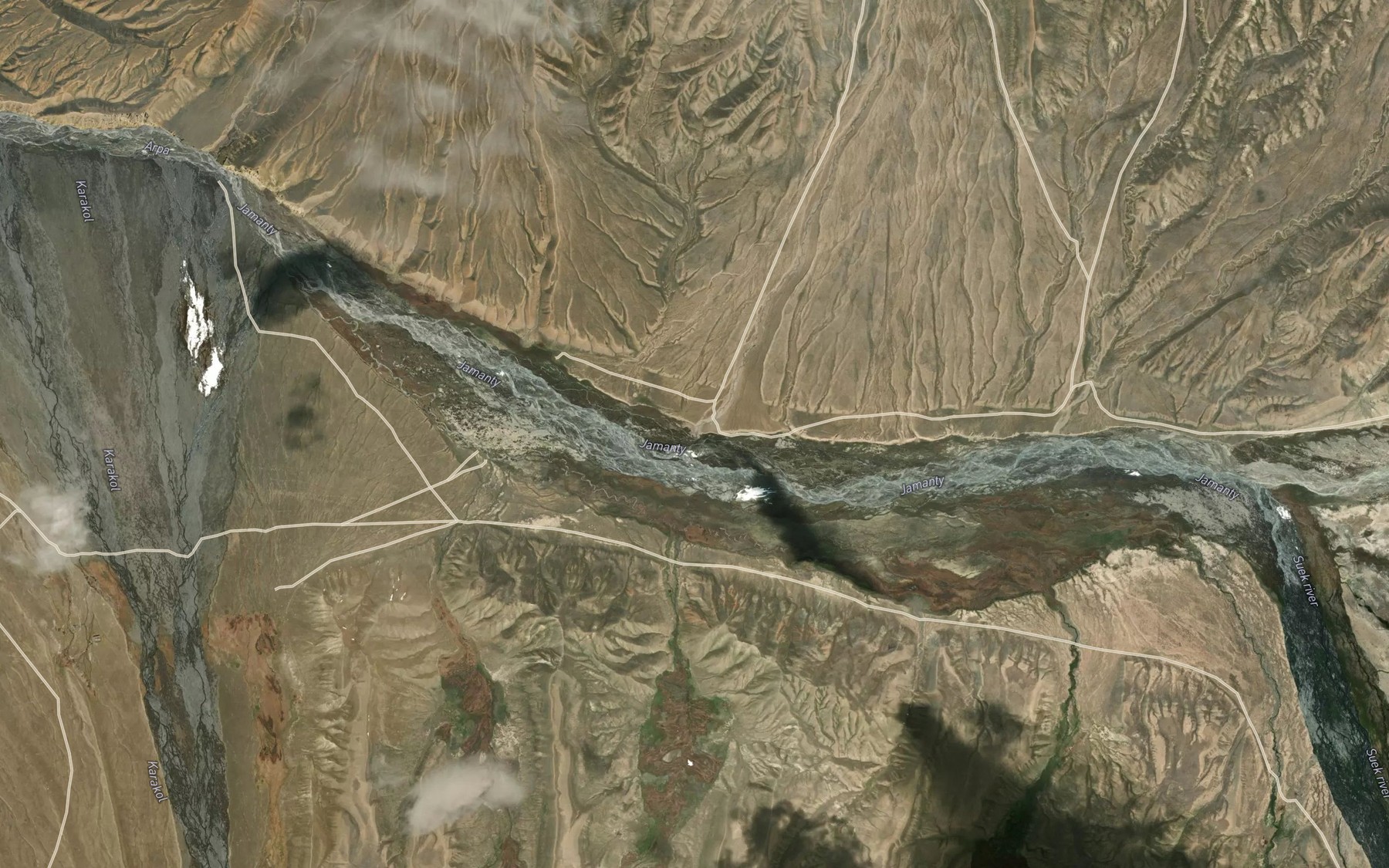 Satellite map of the Karago