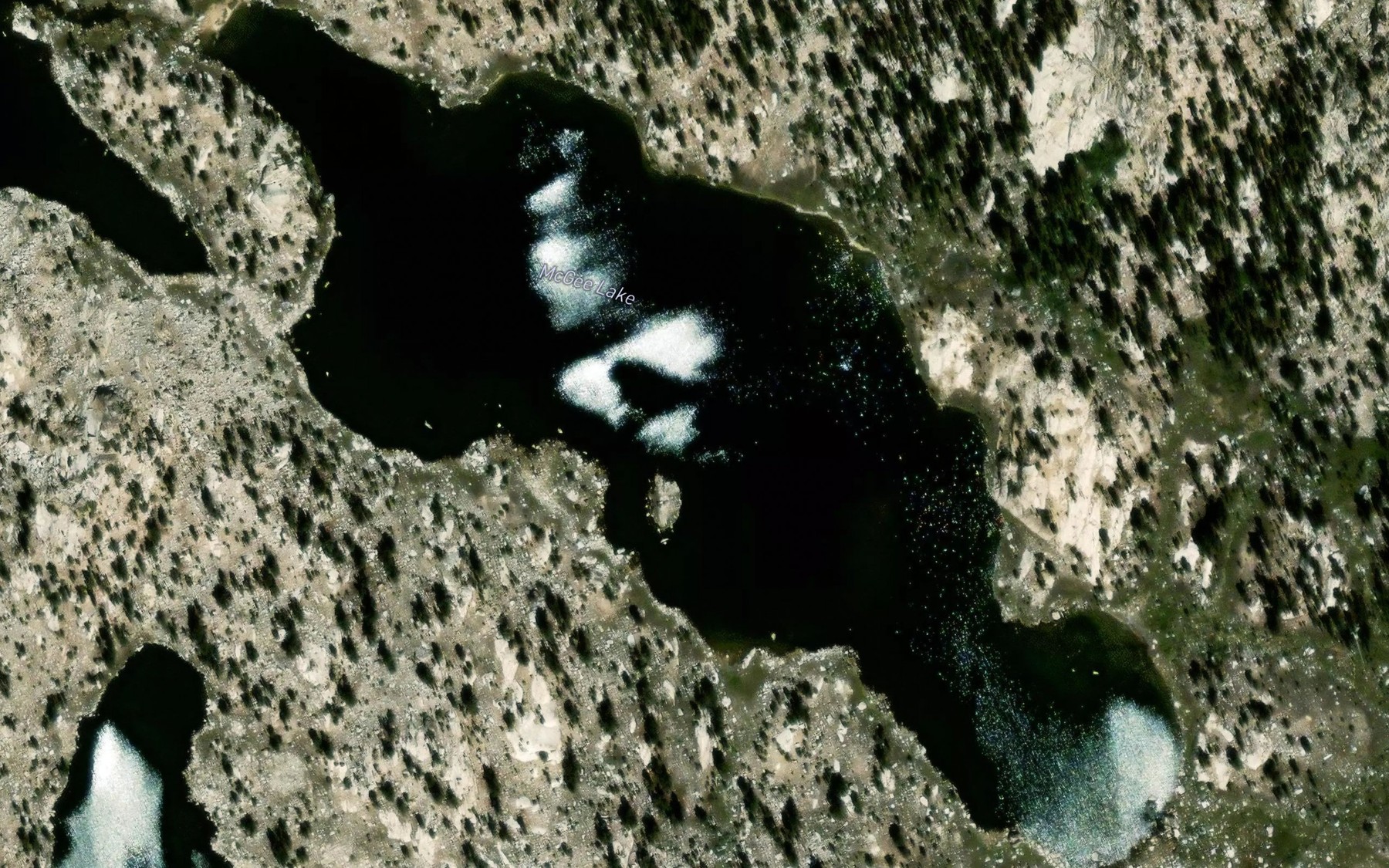 Satellite map of the McGee Lake