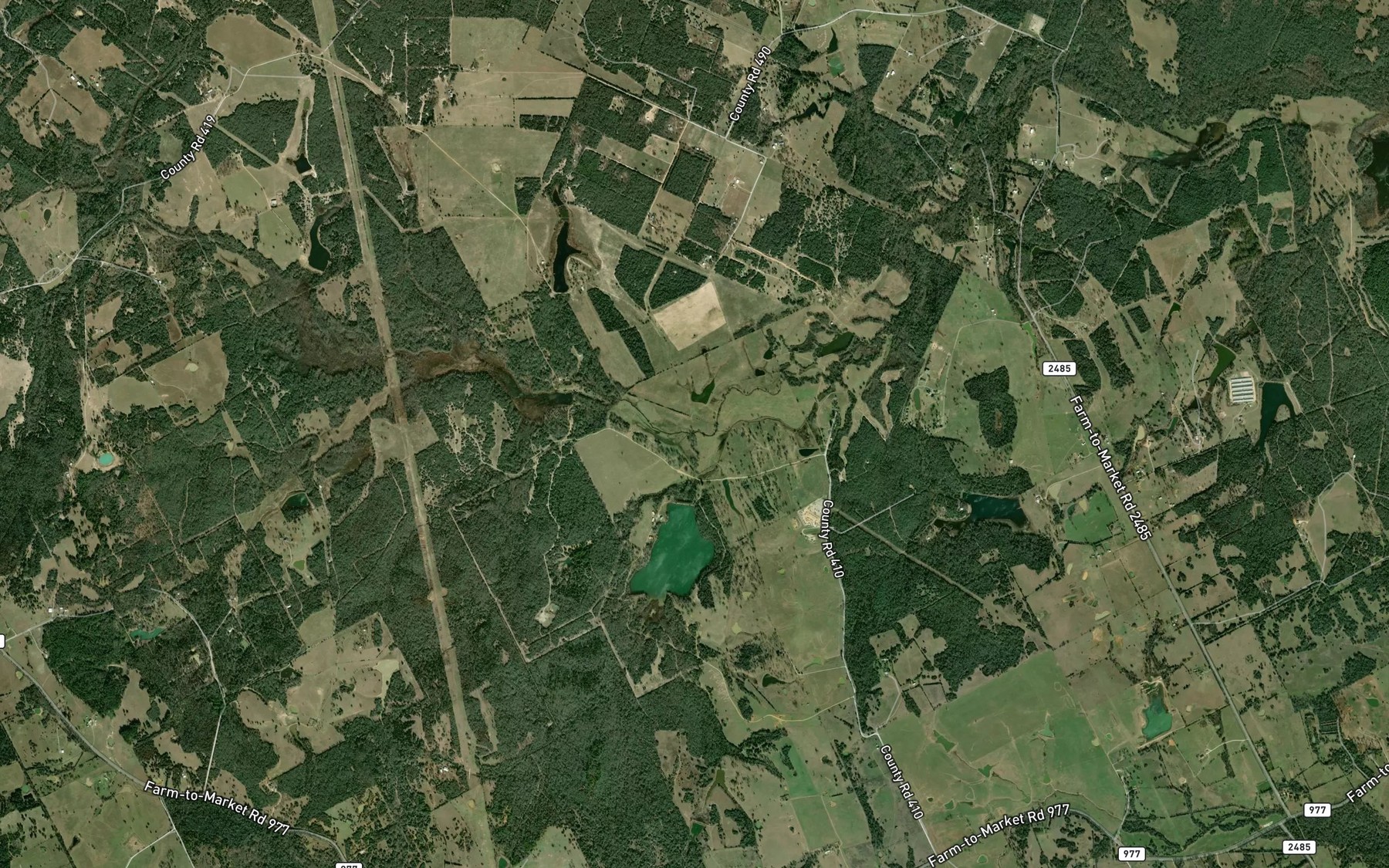 Satellite map of the Yellow Branch