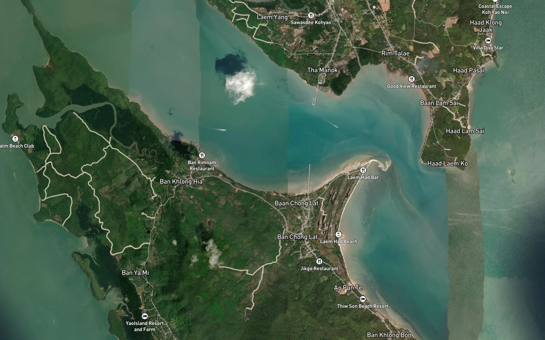 Satellite map of the Ao Chong Lat