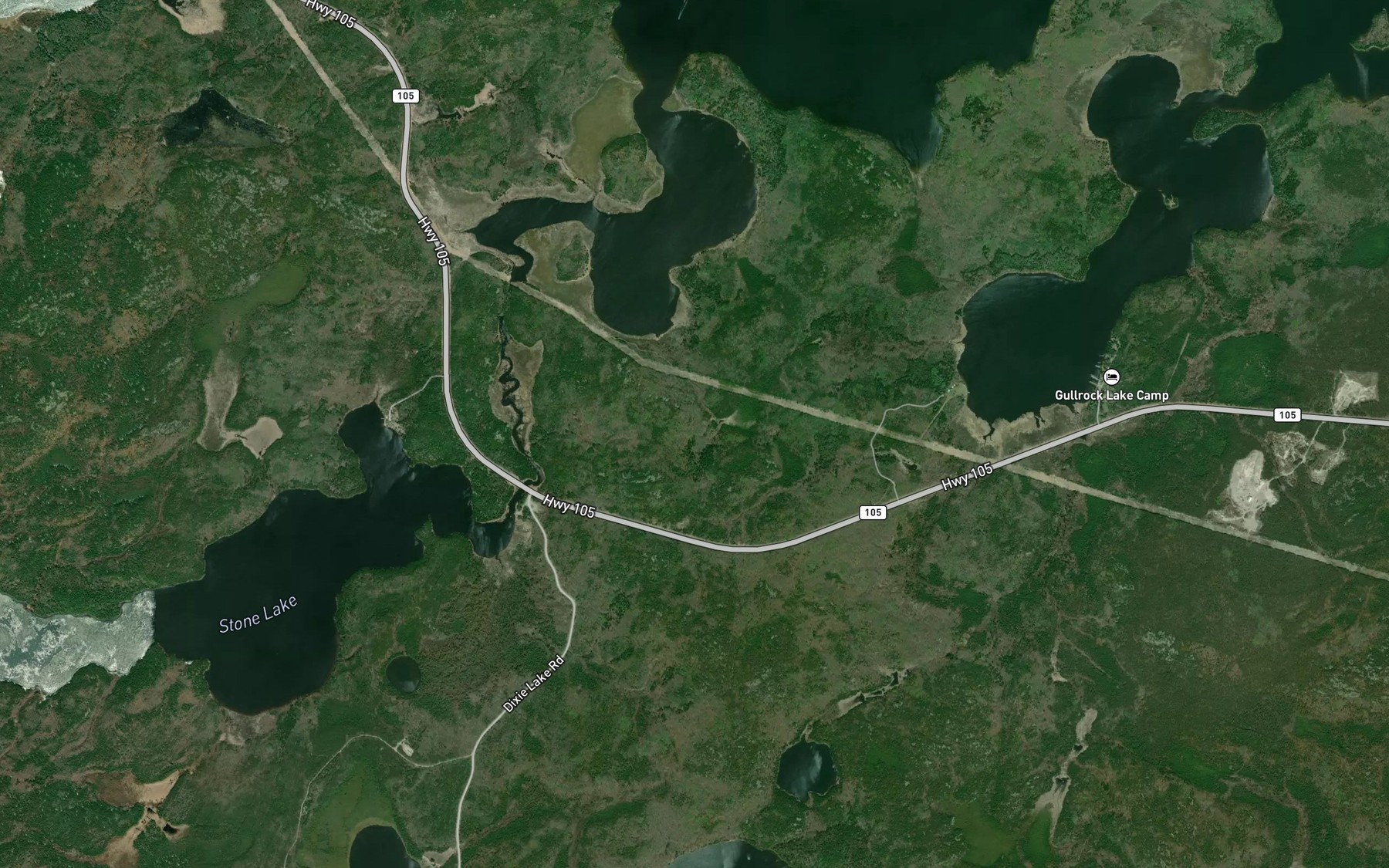 Satellite map of the Stone Creek