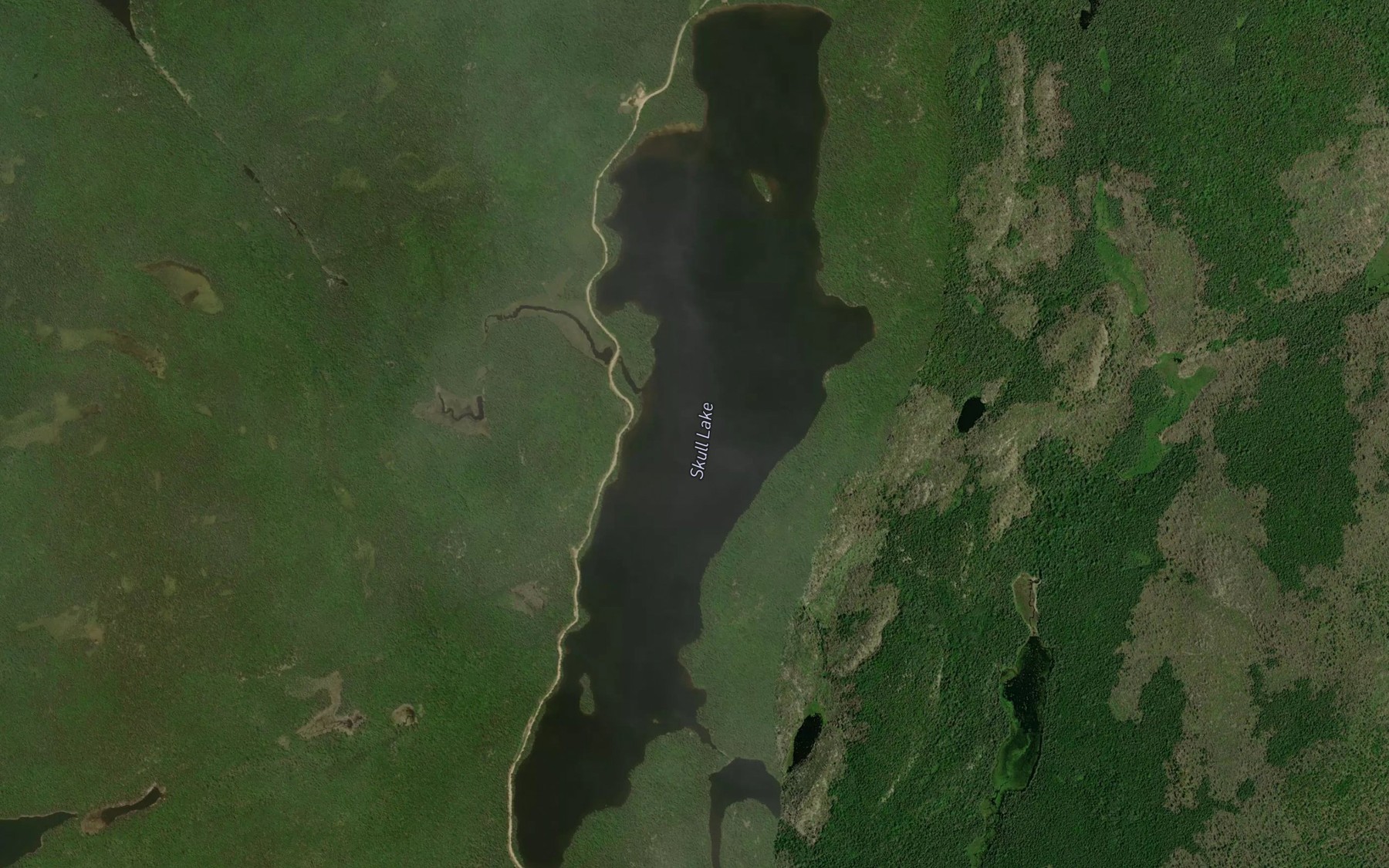 Satellite map of the Skull Lake