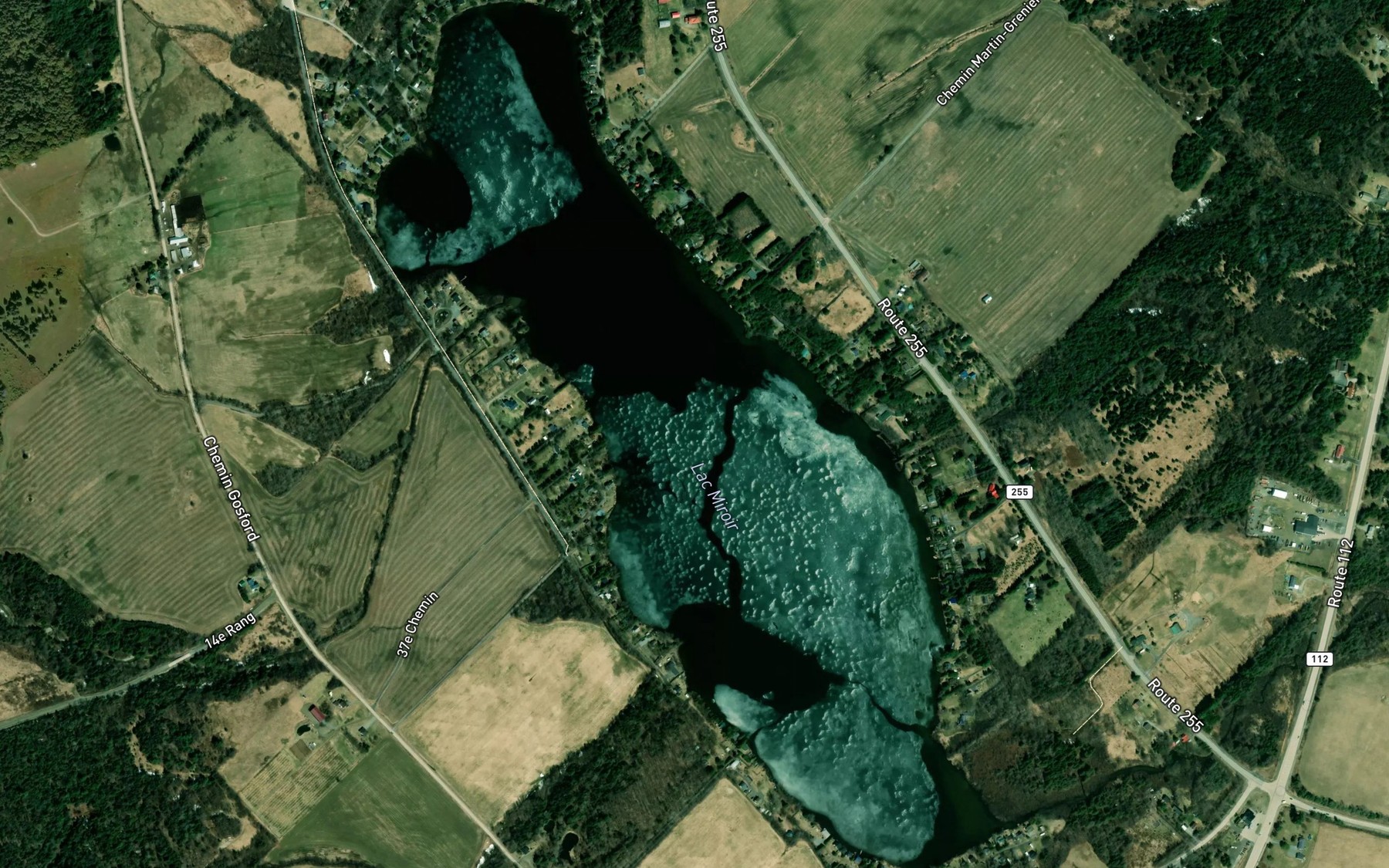 Satellite map of the Lac Miroir
