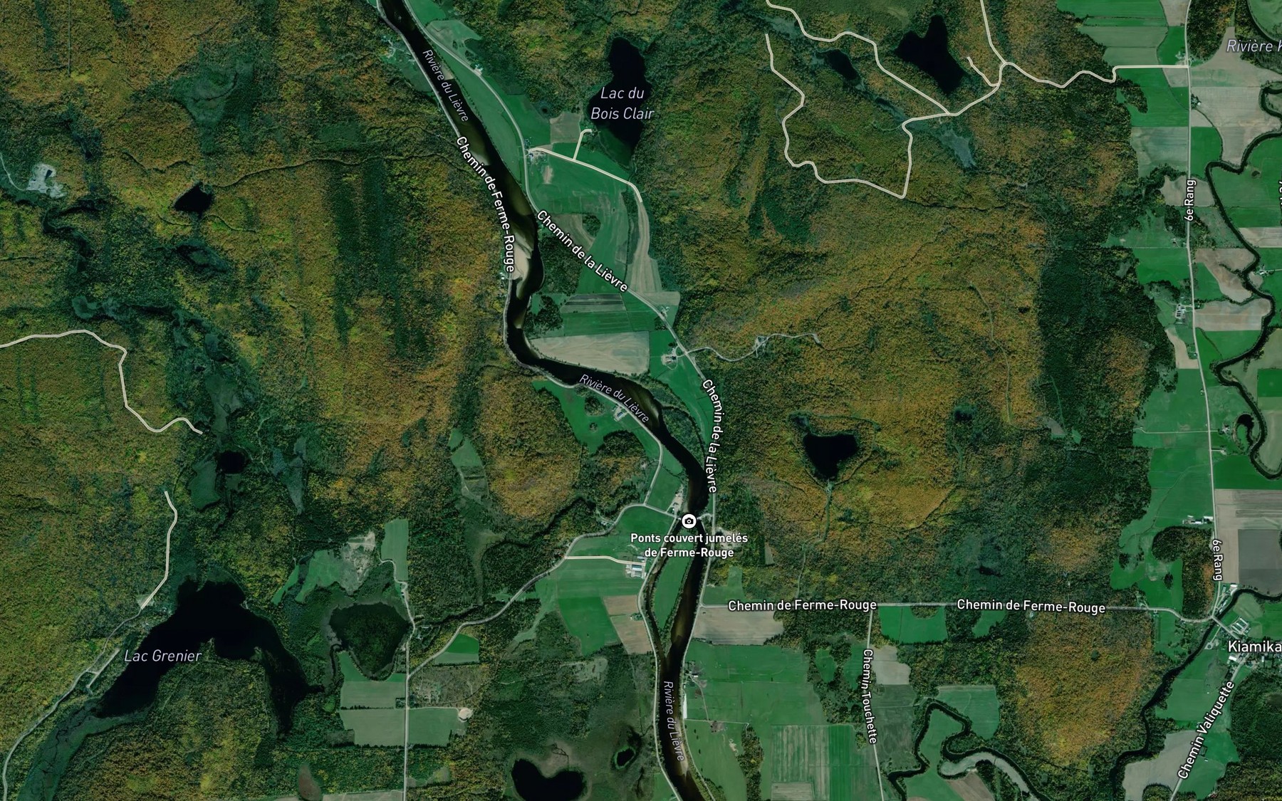Satellite map of the Cours d'eau Daoust-Lachaine