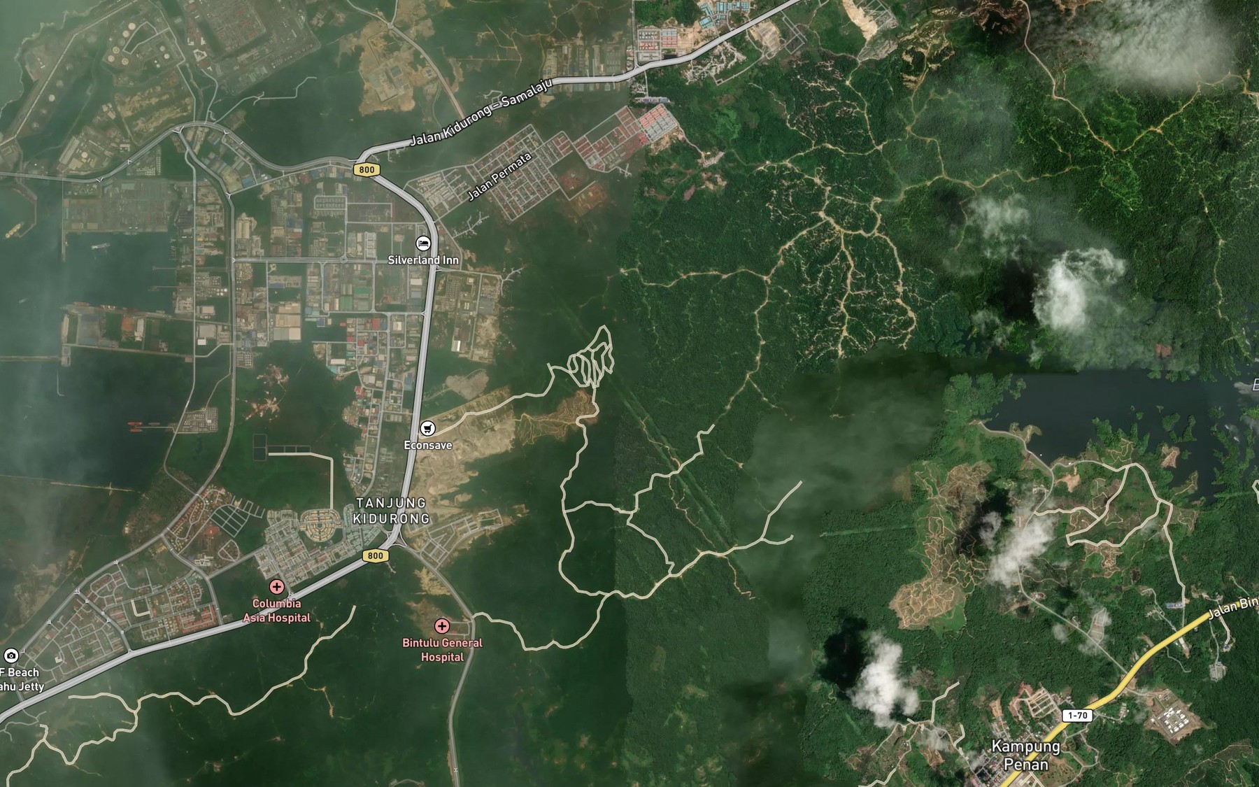 Satellite map of the Sungai Bulas