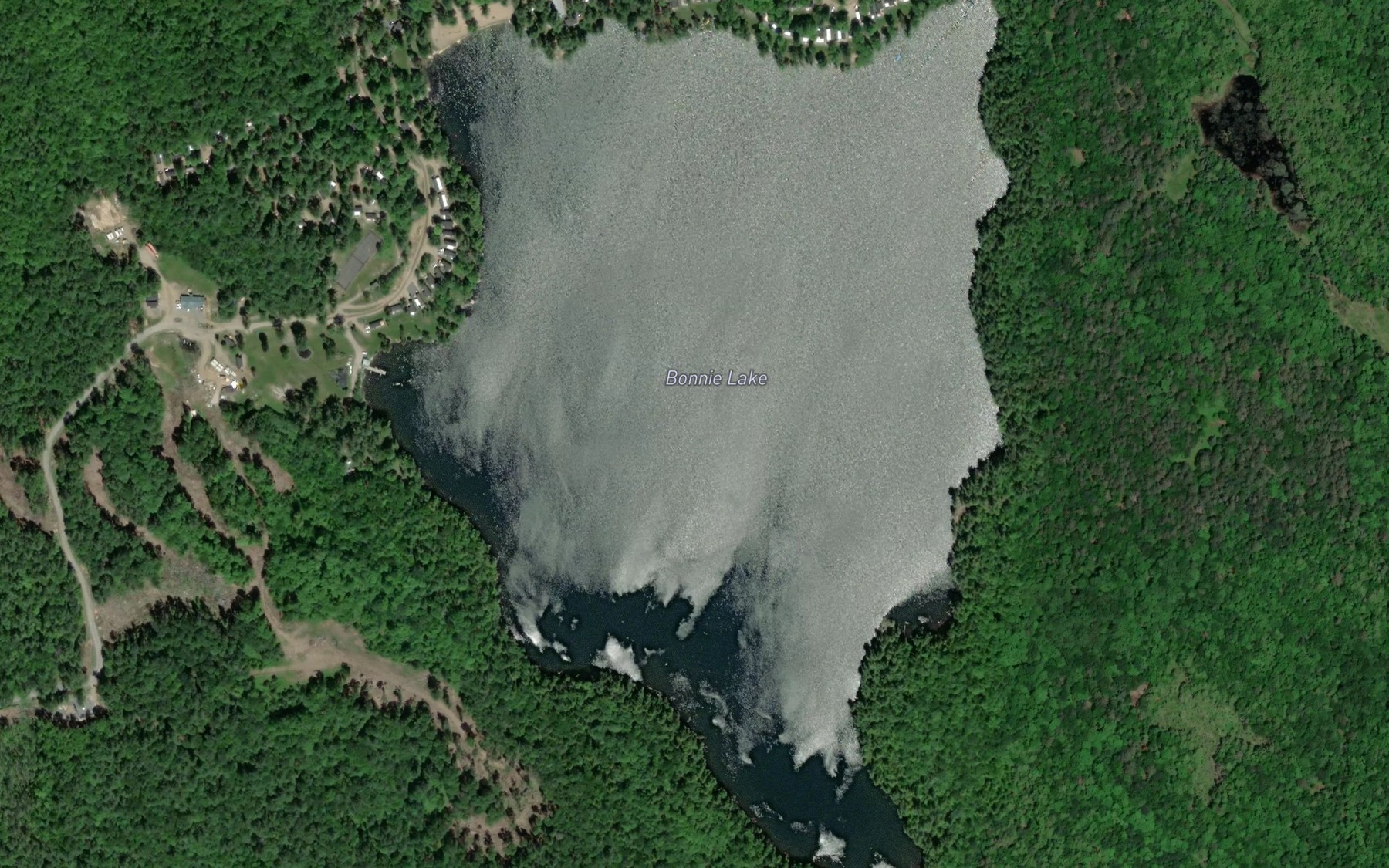 Satellite map of the Bonnie Lake