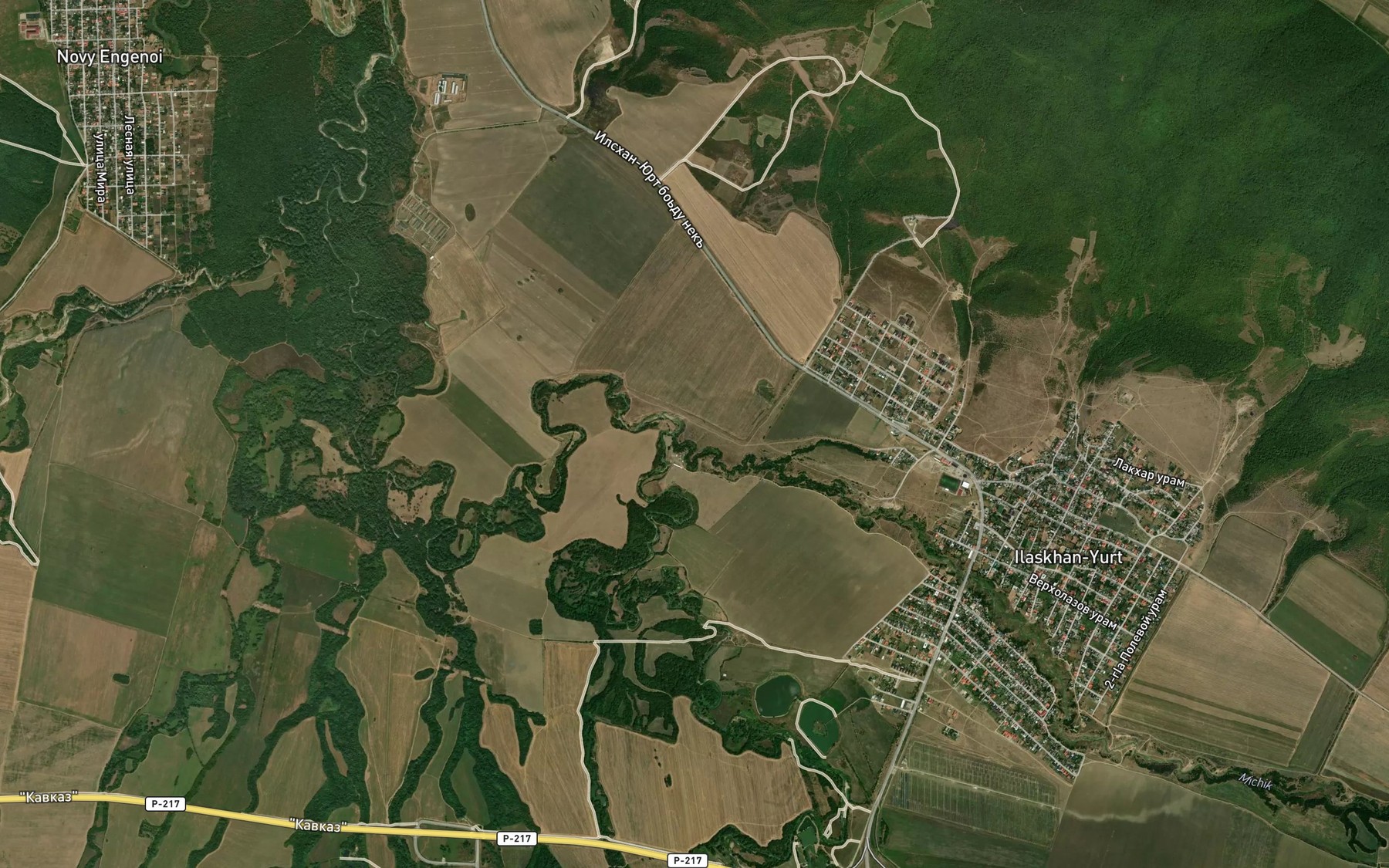 Satellite map of the Michik