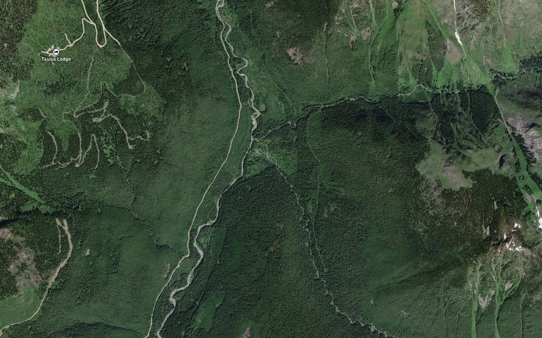 Satellite map of the Lindmark Creek