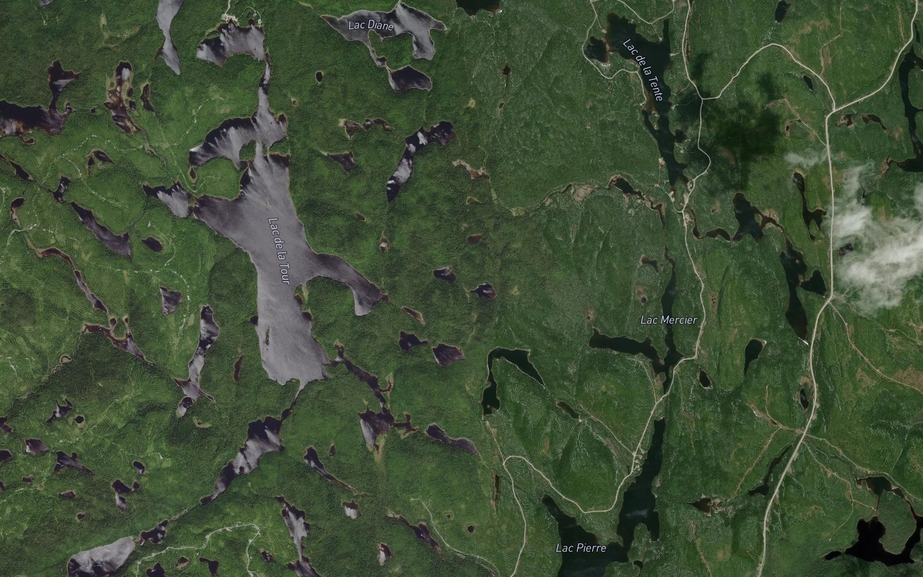Satellite map of the Lac de la Consomption