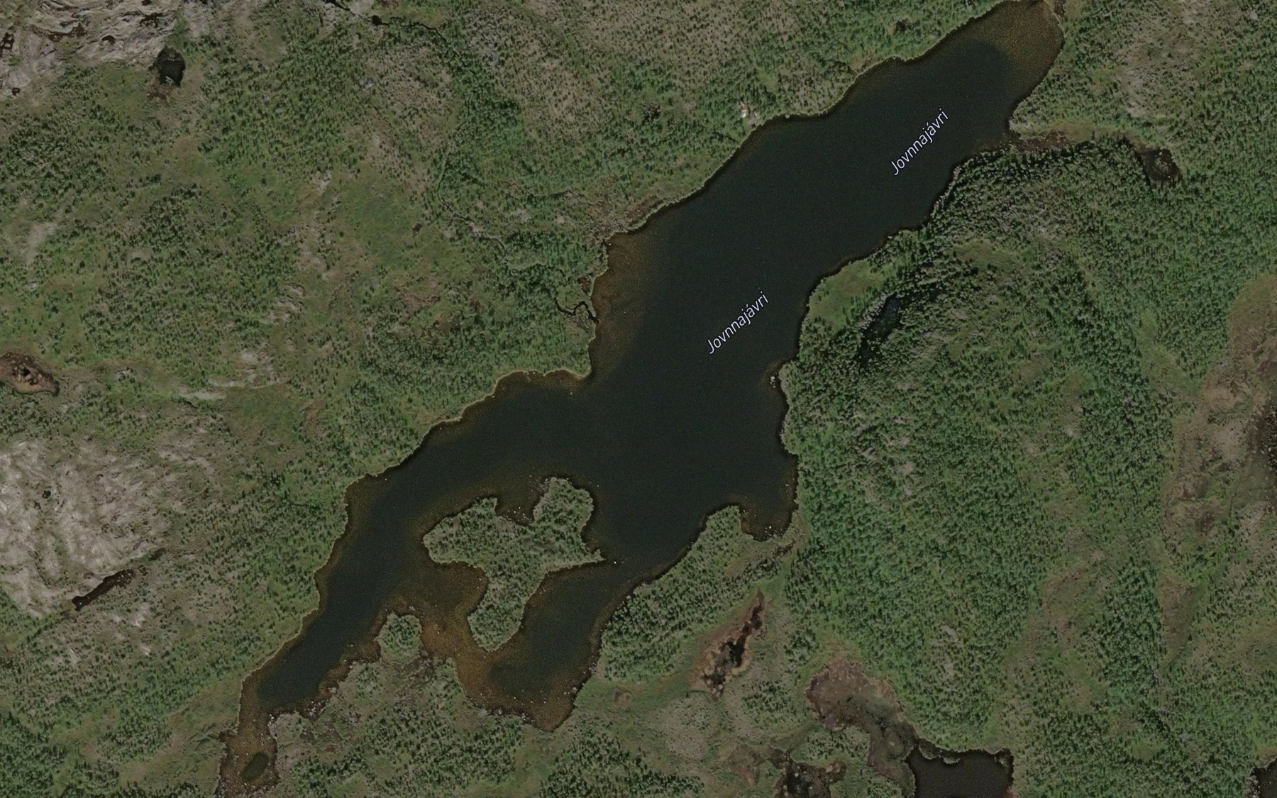Satellite map of the Javnajavri