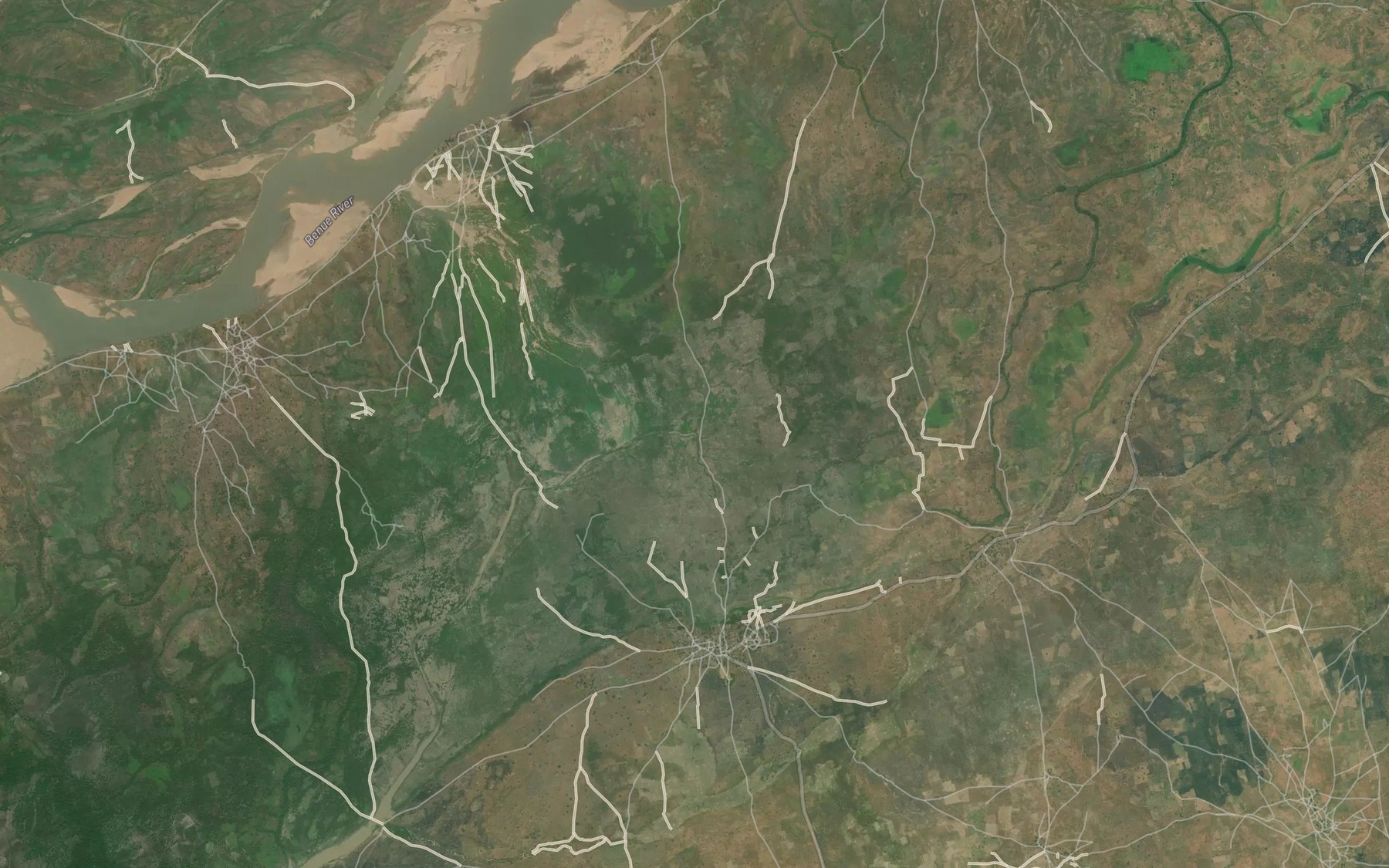 Satellite map of the River Kpulenge