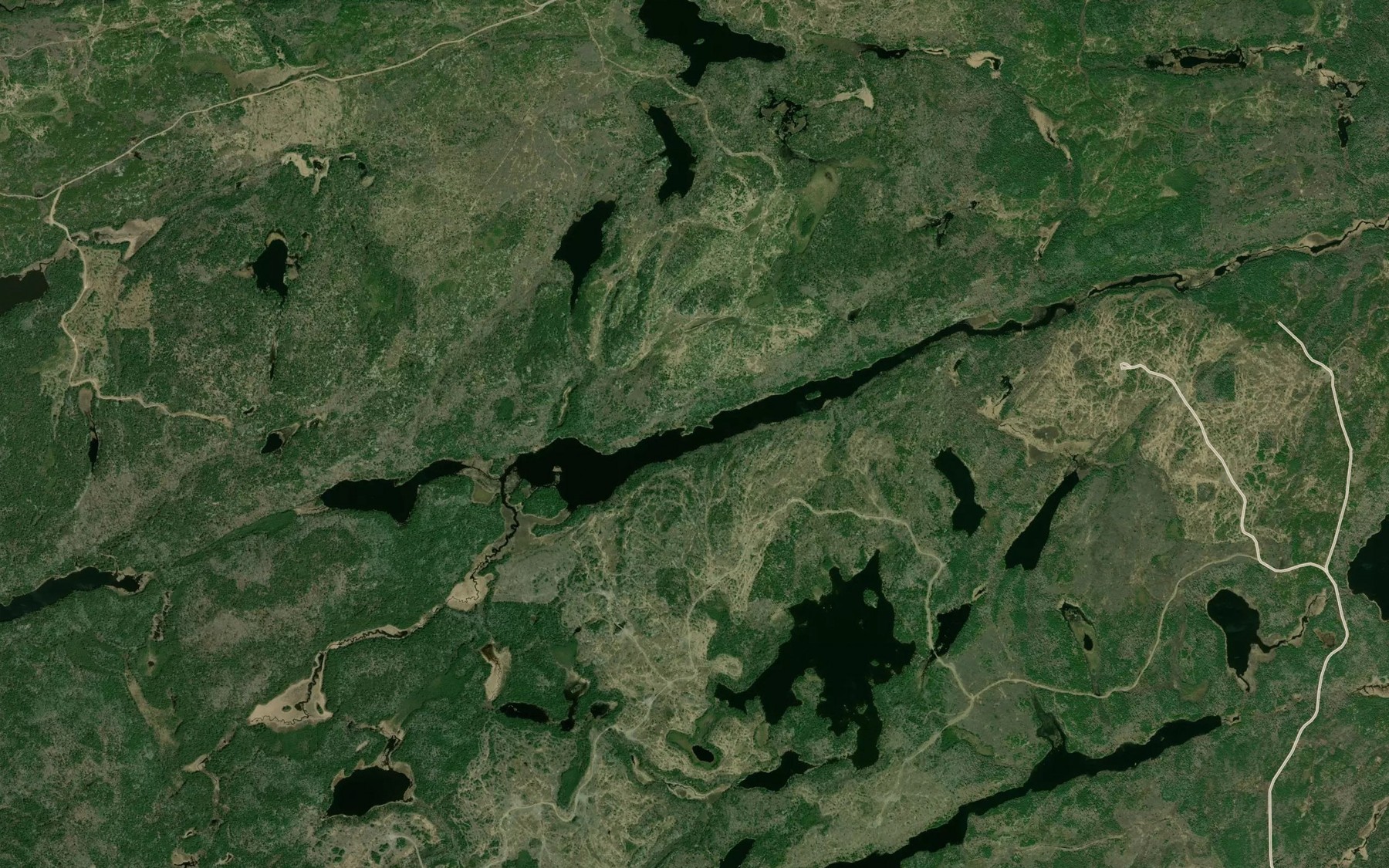 Satellite map of the Monday Lake