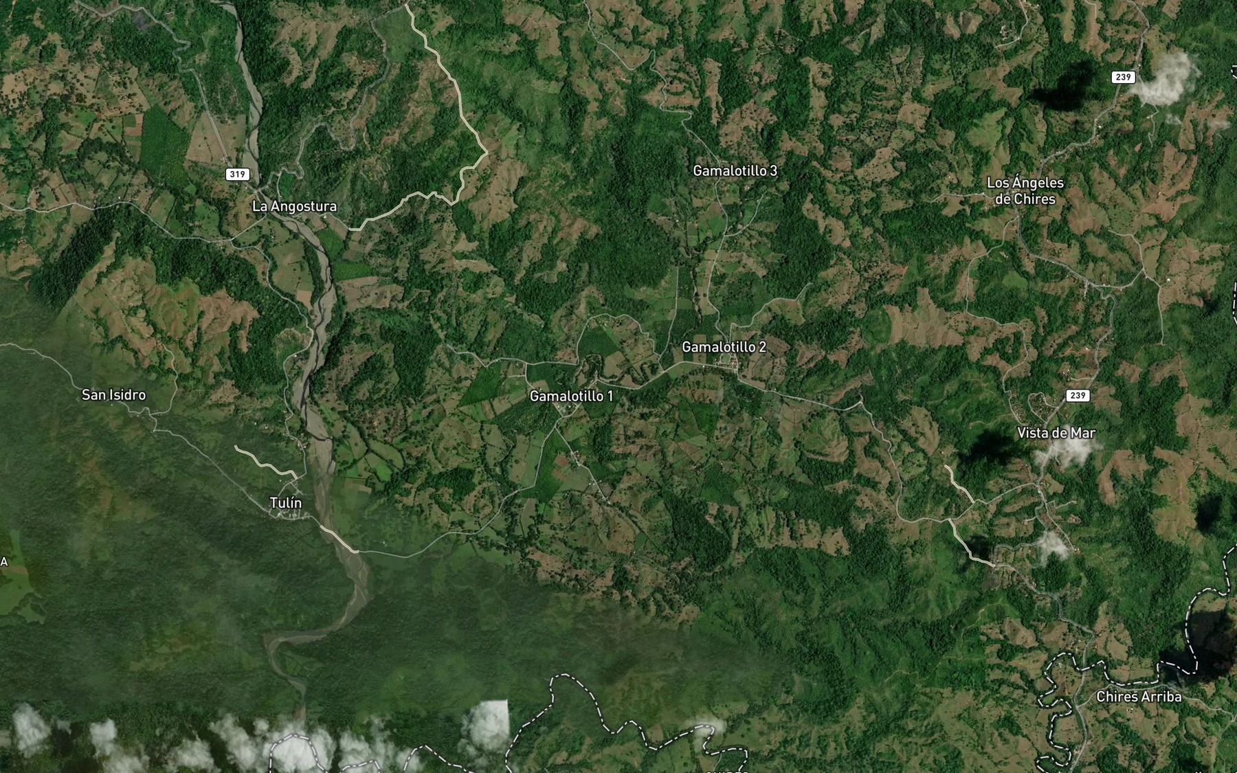 Satellite map of the Quebrada Bonita